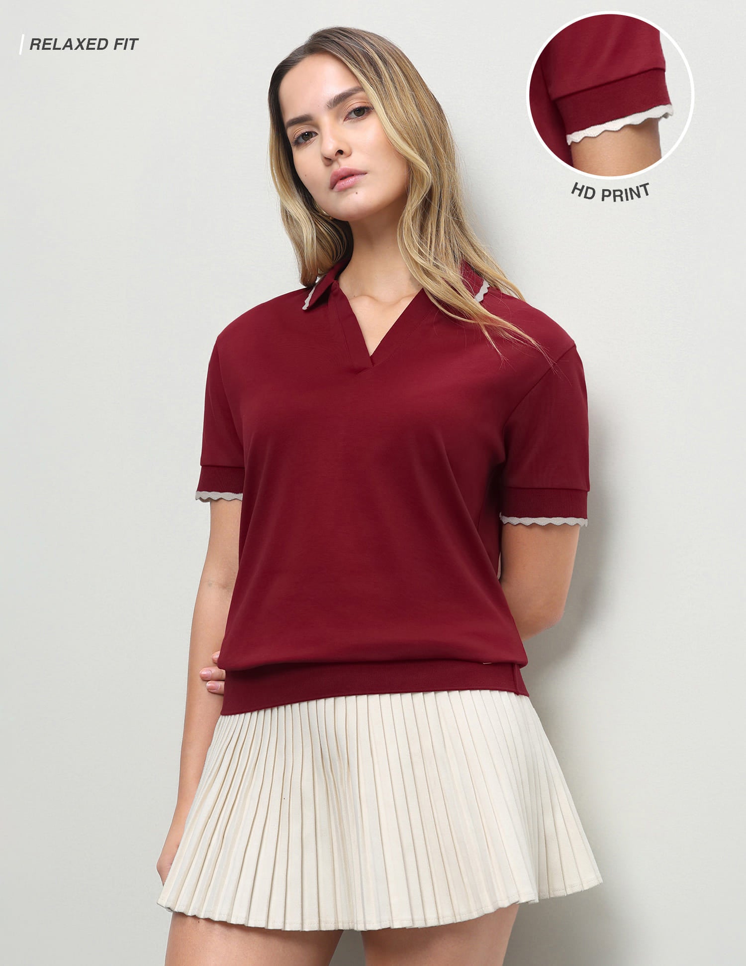 Solid Relaxed Fit Polo Shirt