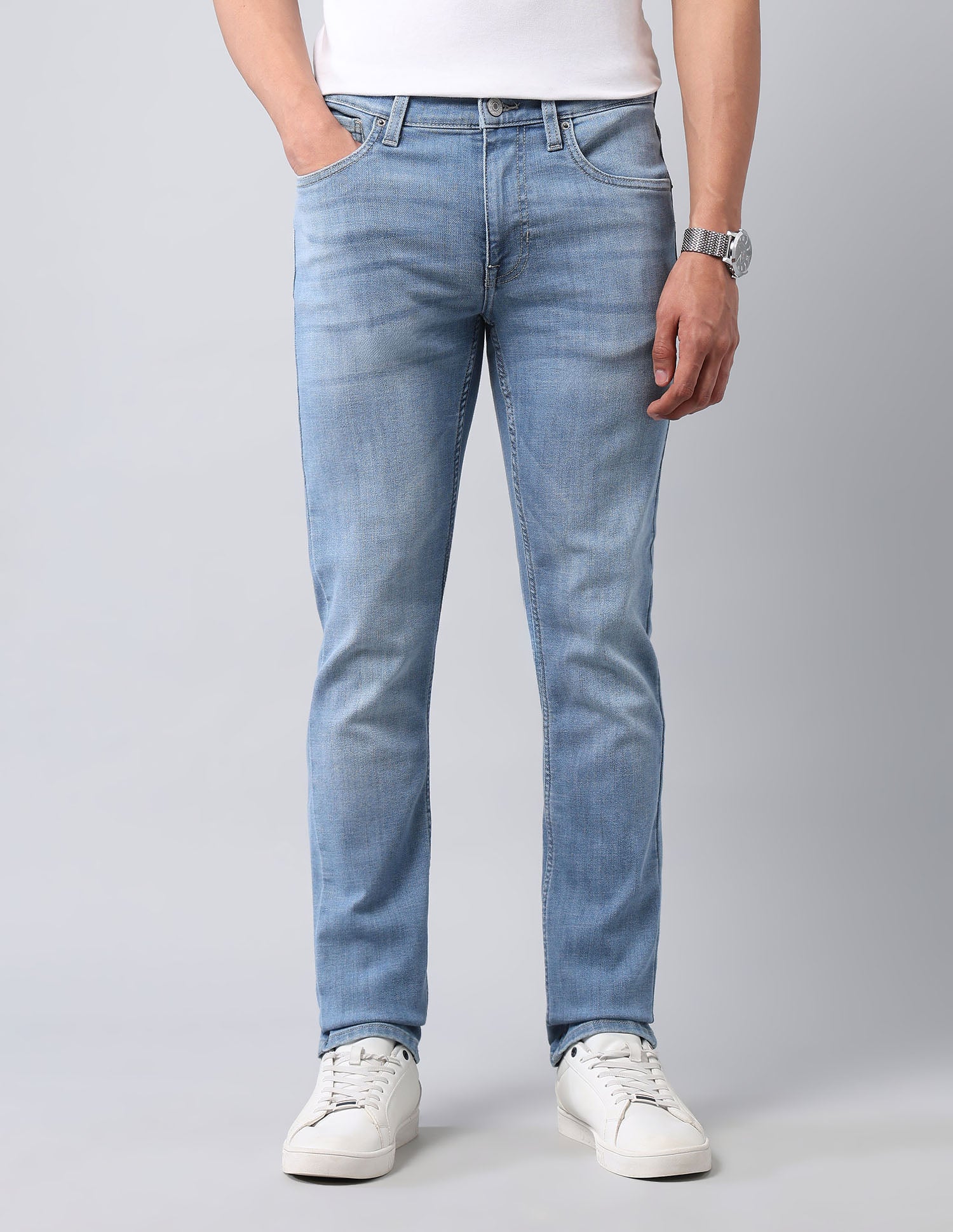 Regallo Skinny Fit Blue Jeans Light Blue - U.S. Polo Assn. India | Large