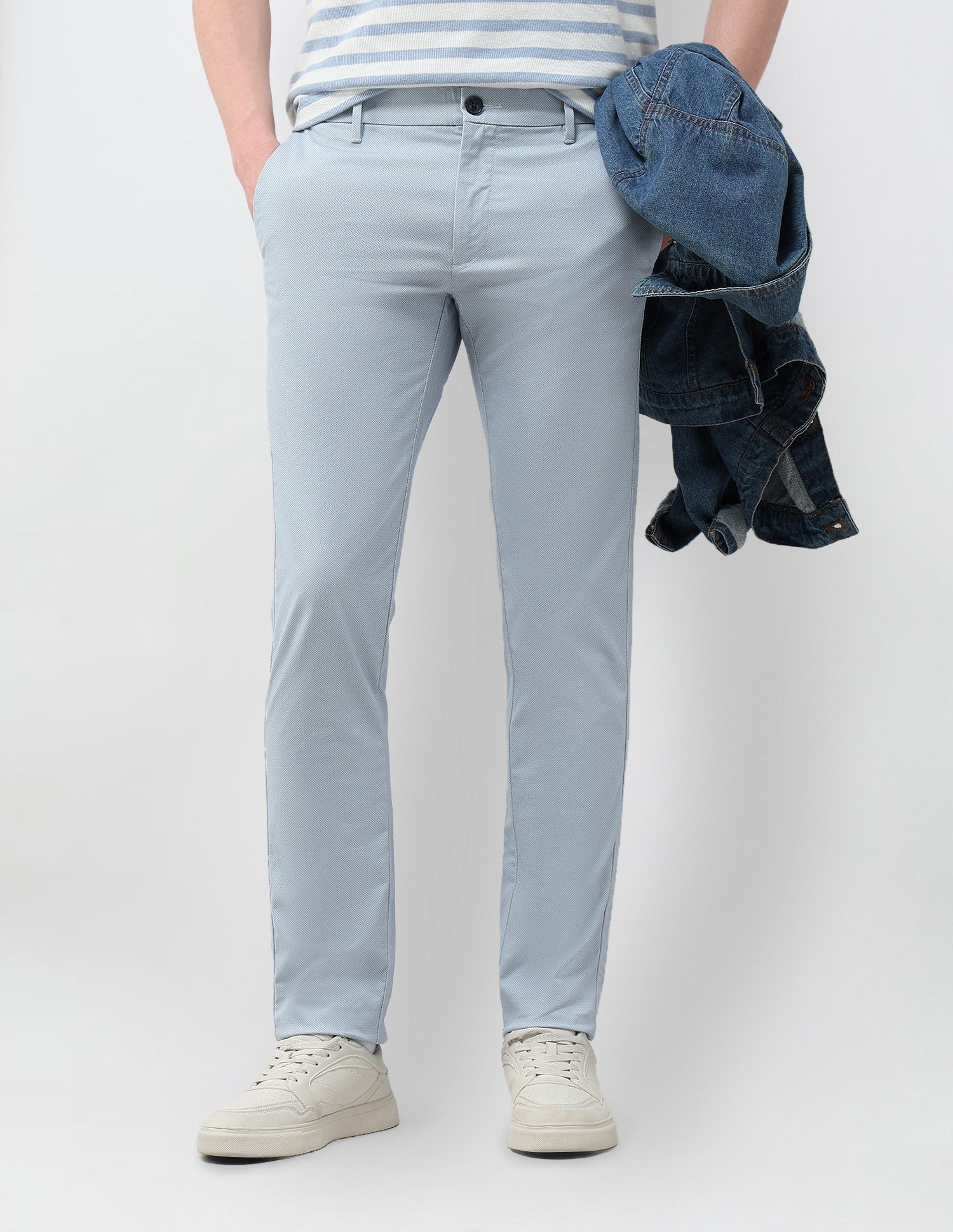 Denver Slim Fit Textured Trousers