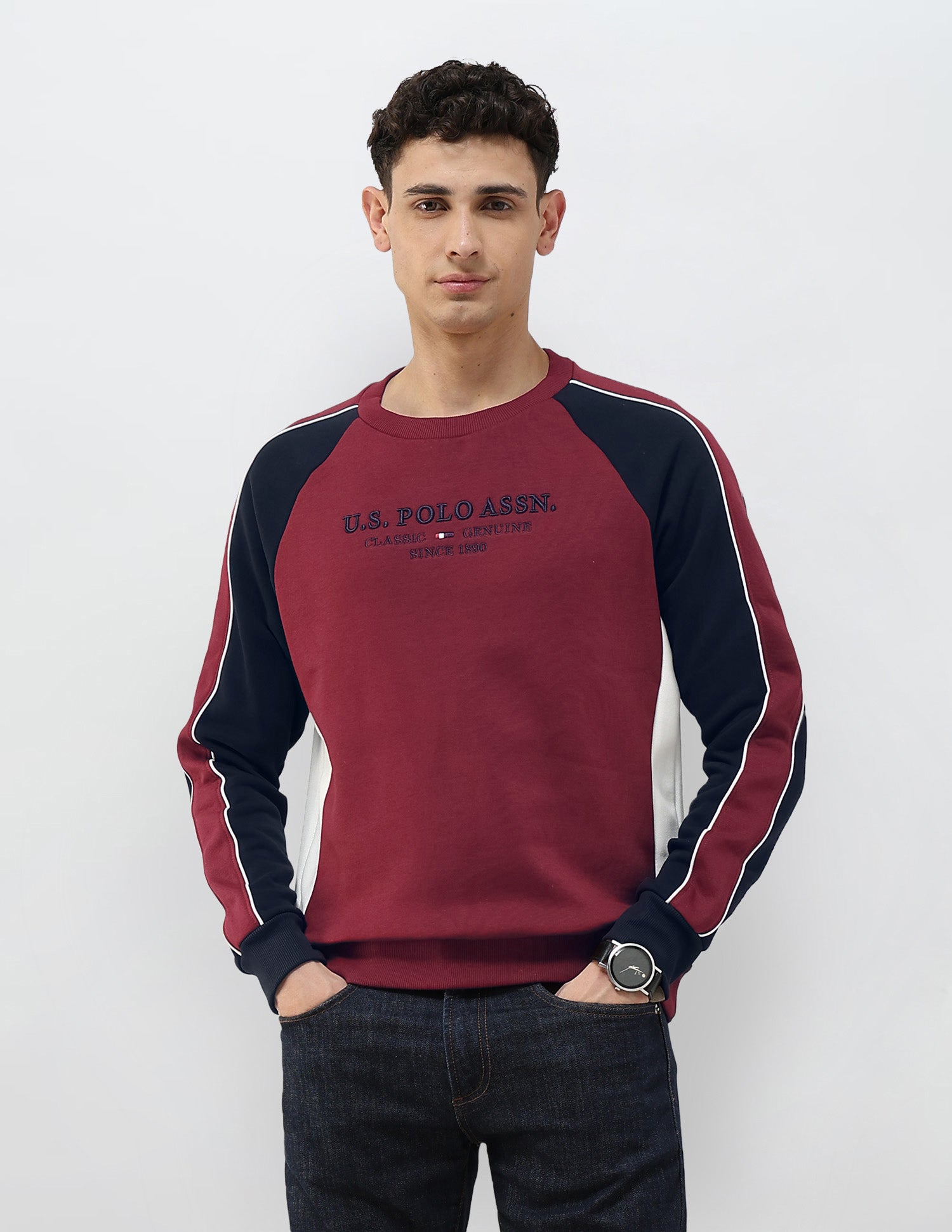 Brand Embroidered Regular Fit Sweatshirt