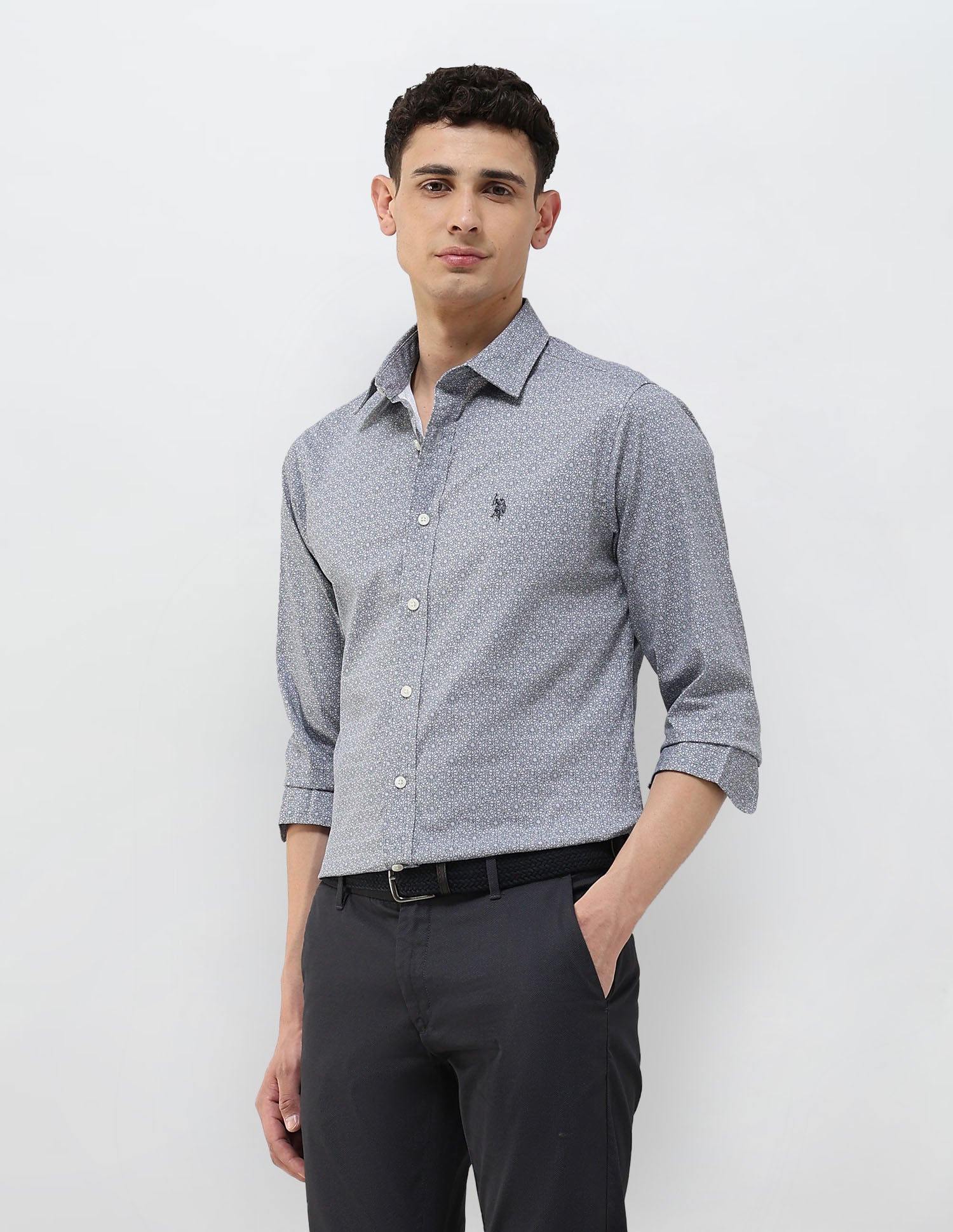 Geometric Printed Tailored Fit Shirt