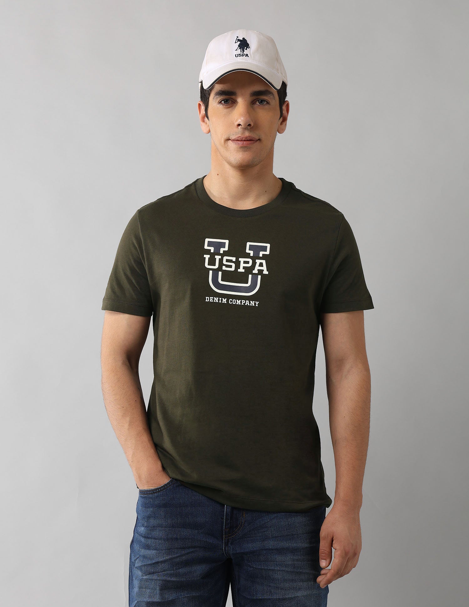 Muscle Fit Americana T-Shirt Olive - U.S. Polo Assn. India | Large