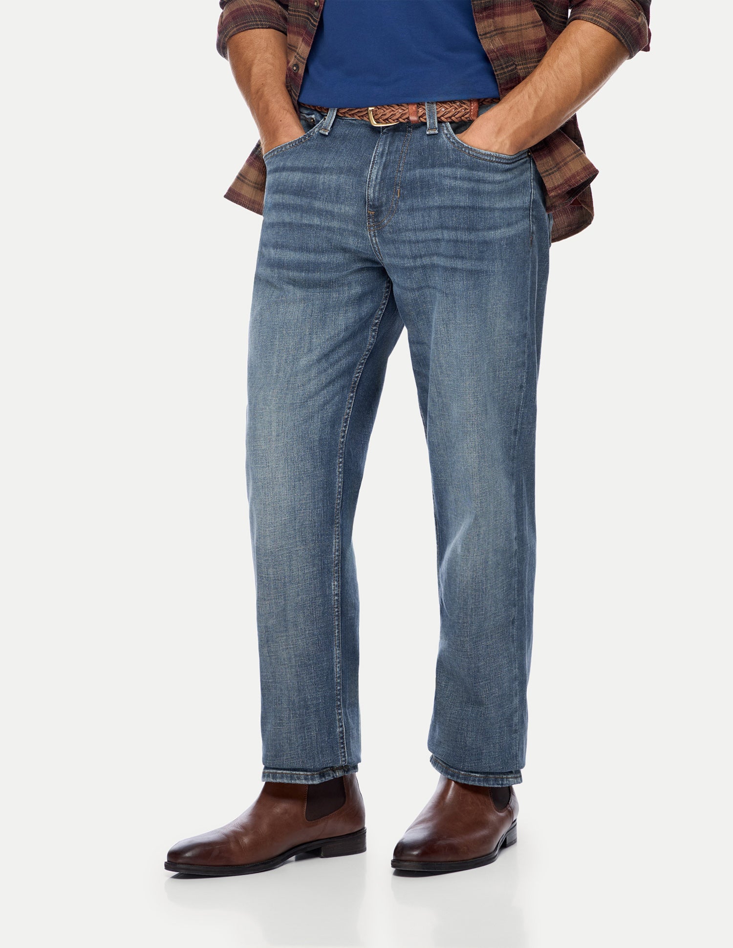 Shawn Relaxed Fit Blue Jeans Mid Blue - U.S. Polo Assn. India | Large