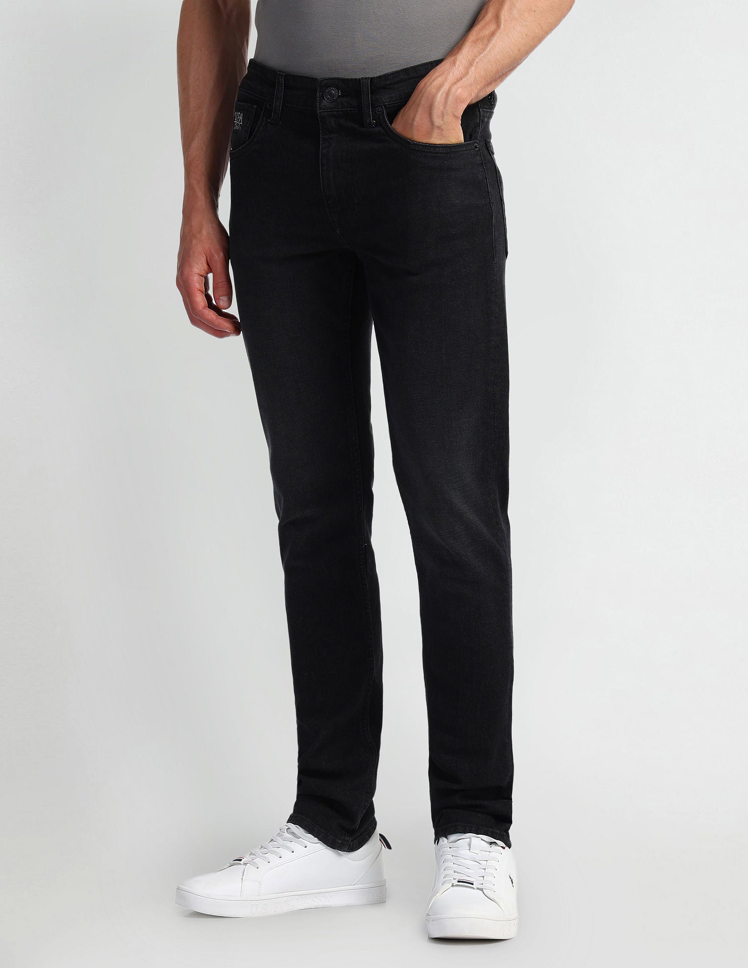 Jeans Black Cloth Shoes Regallo Skinny Fit Black Jeans