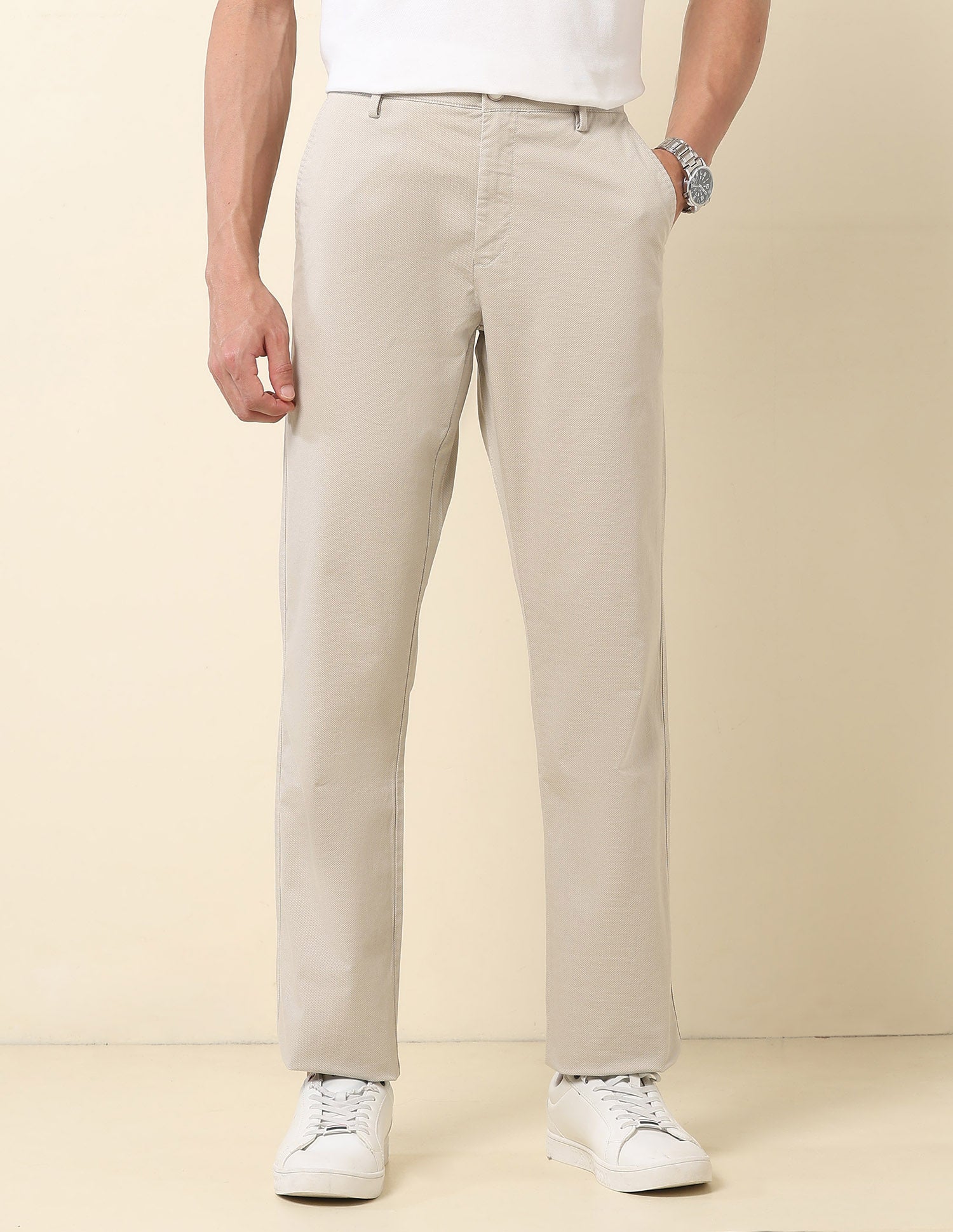 Riley Straight Fit Twill Trousers