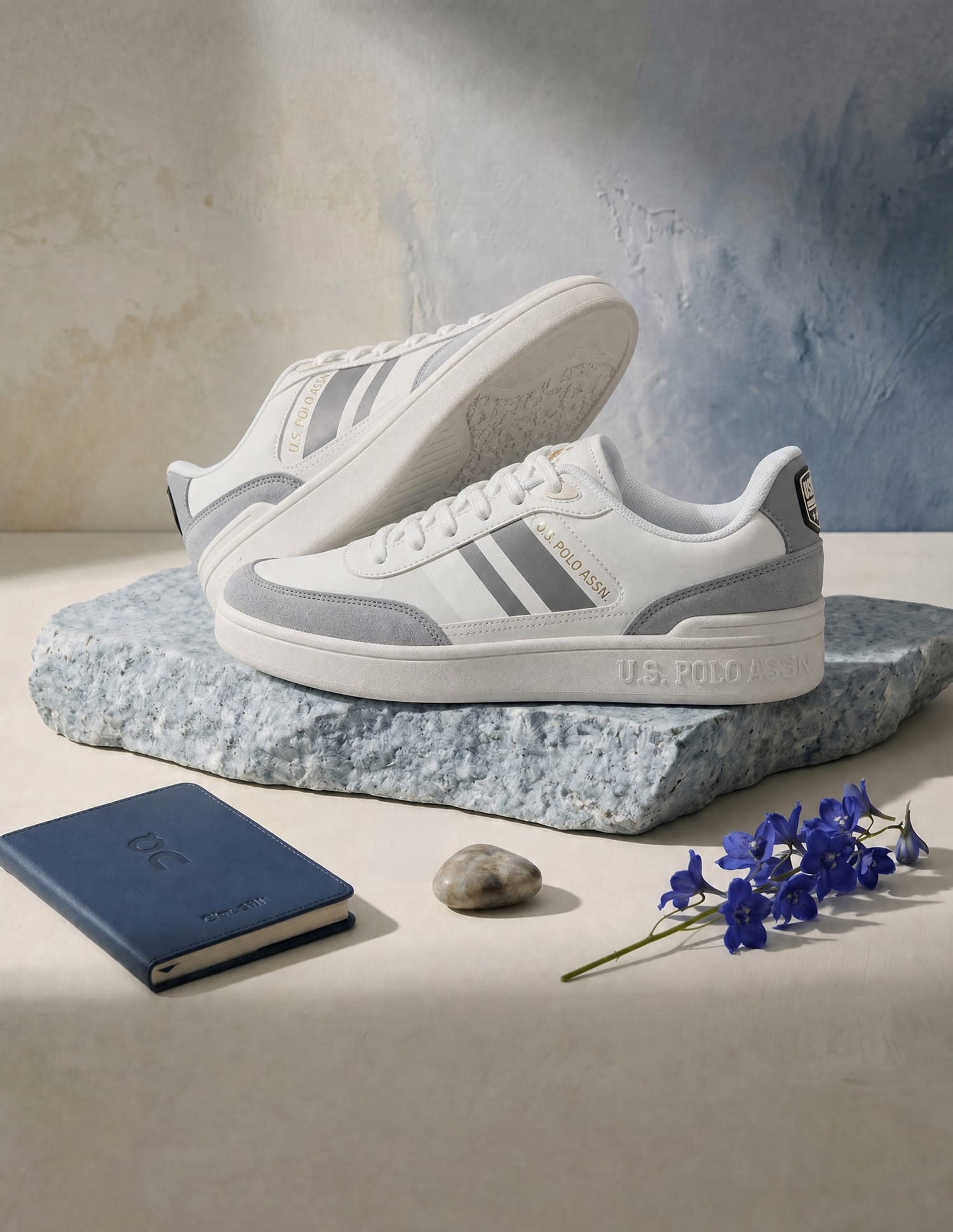 Men Colt Striped Sneakers Off White - U.S. Polo Assn. India | Large