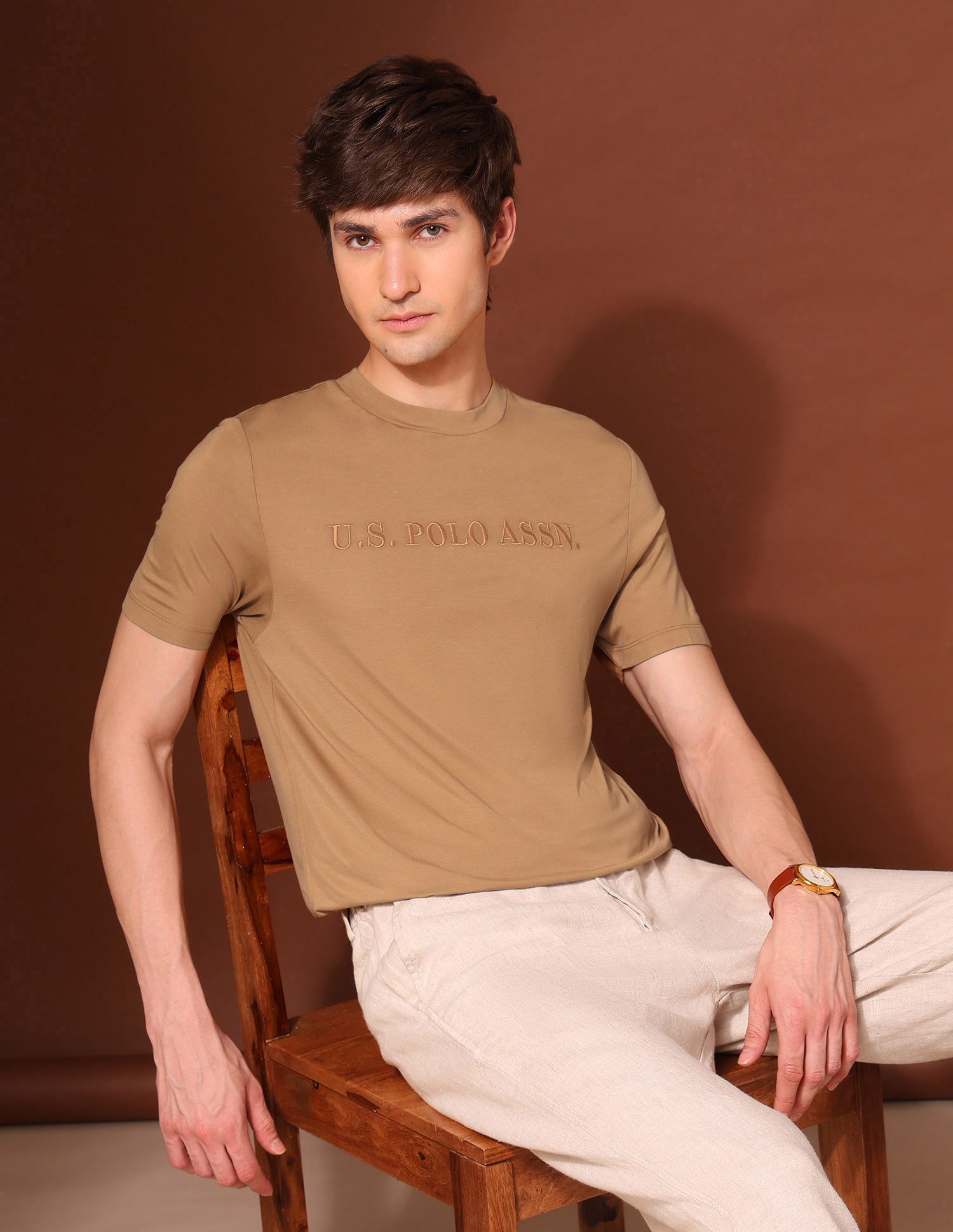 Brand Embroidered Classic T-Shirt