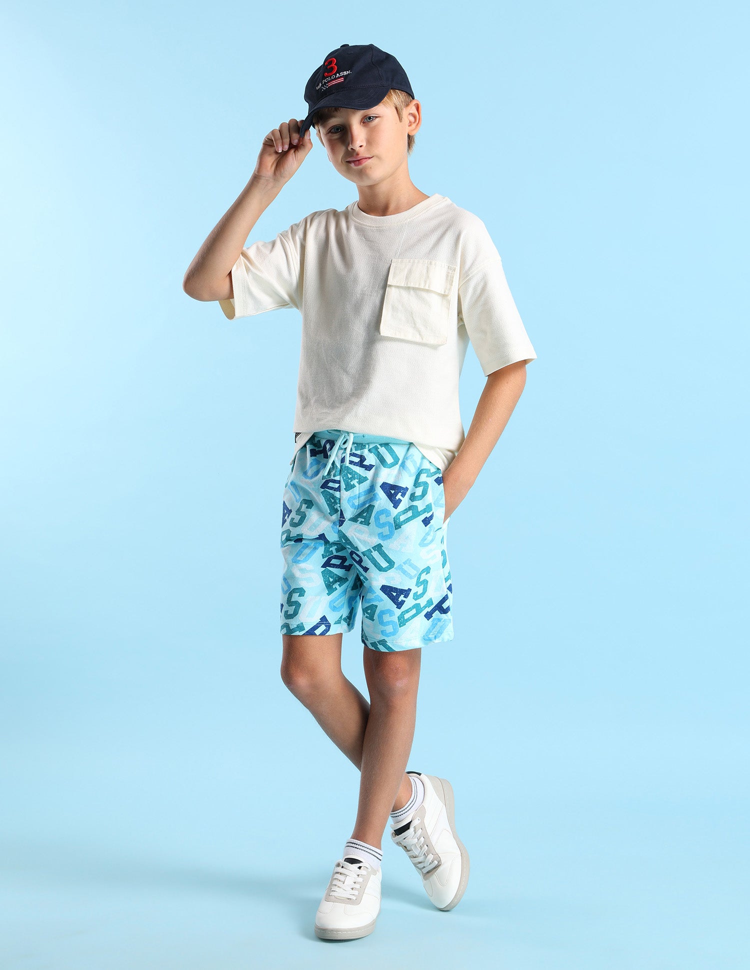 Boys Brand Printed Shorts