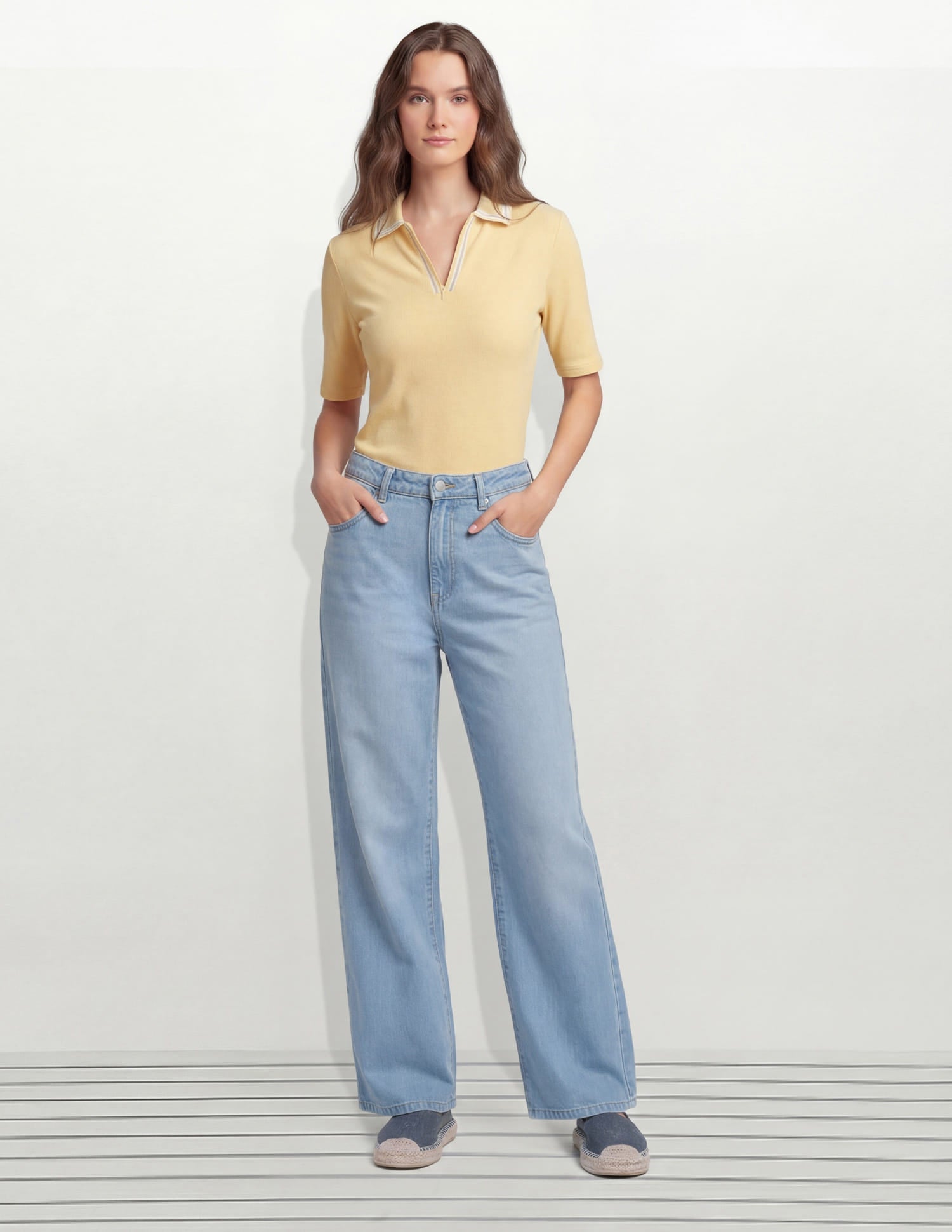 High Rise Straight Fit Jeans Blue - U.S. Polo Assn. India | Large