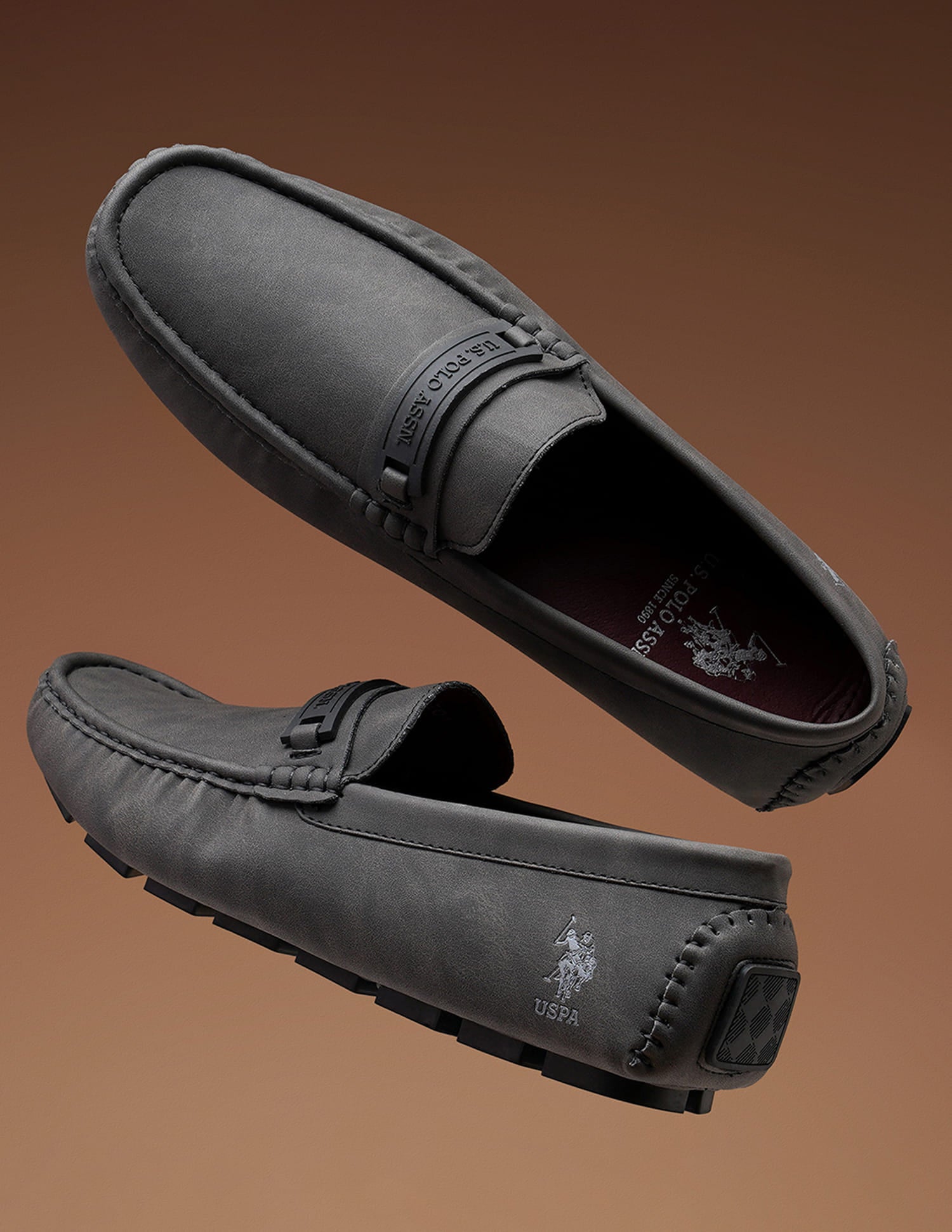 Men Scott 4.0 Textured Loafers Black - U.S. Polo Assn. India | Large