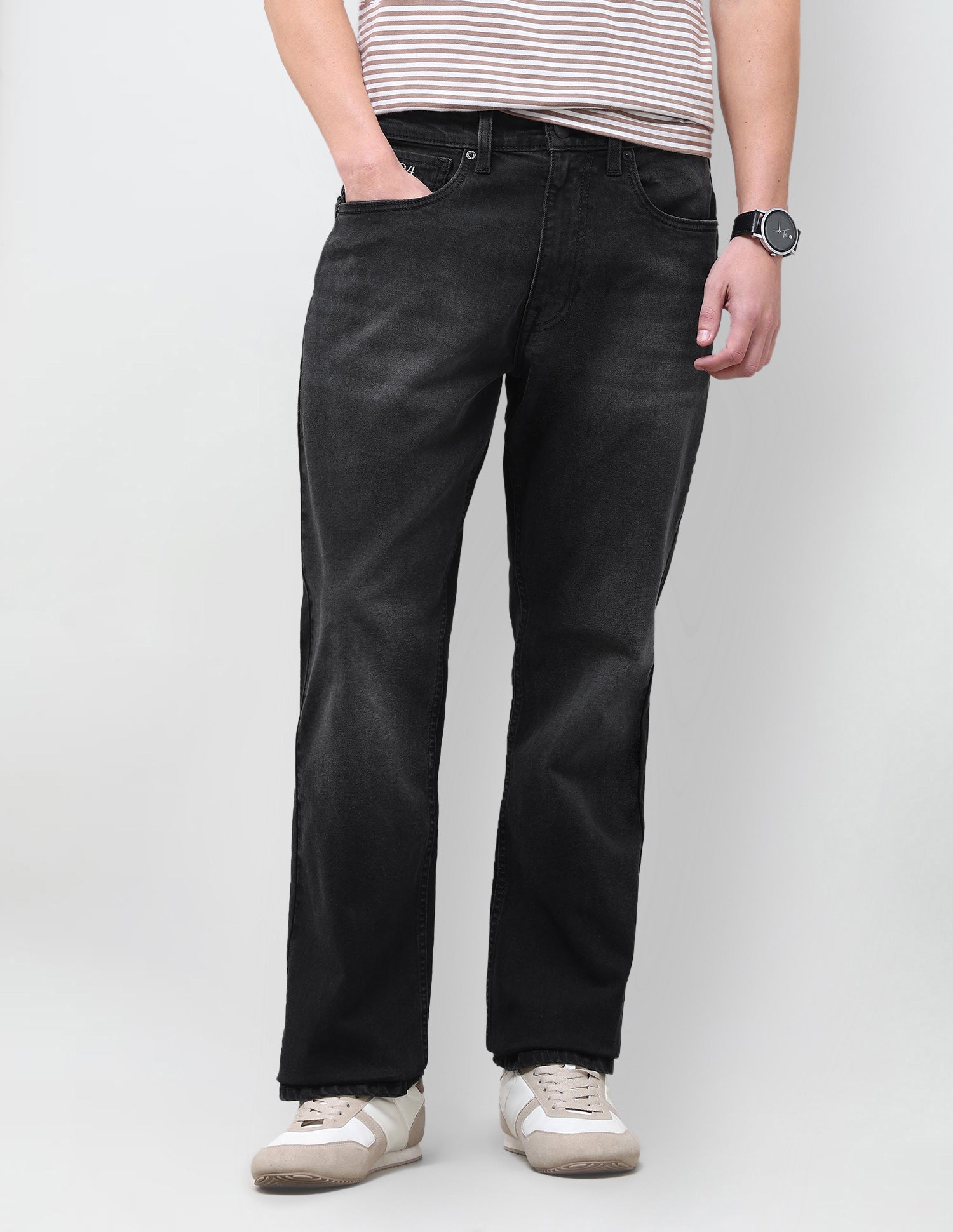 Connor Bootcut Fit Black Jeans Black - U.S. Polo Assn. India | Large