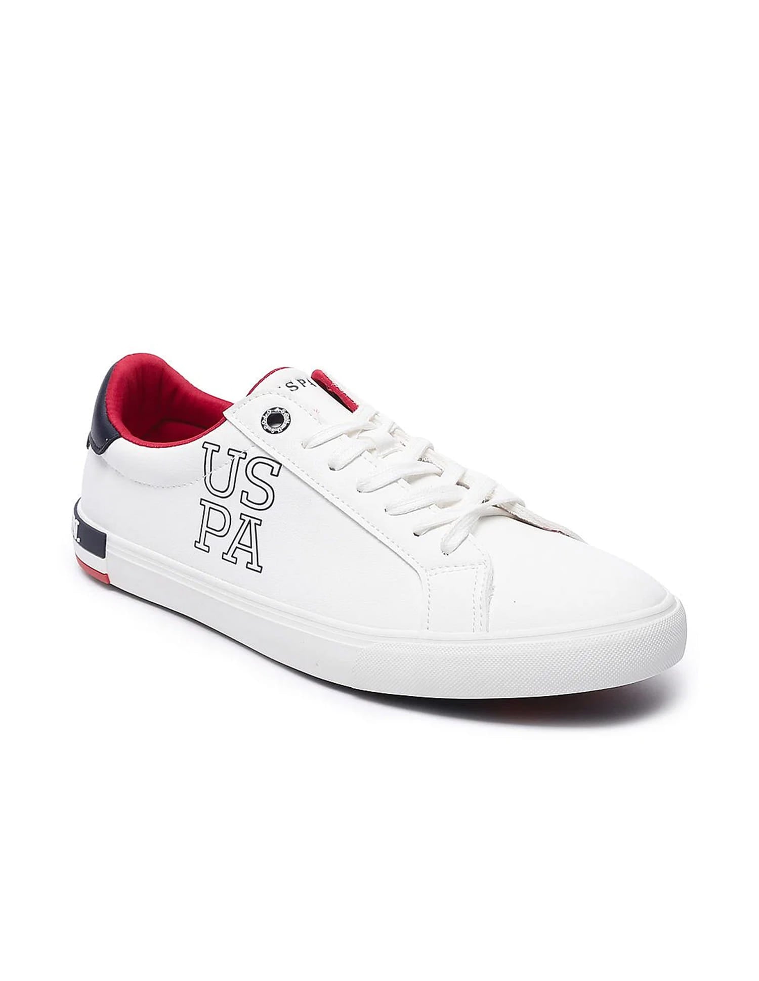 Men Panelled Brand Print Ramus 4.0 Sneakers Off White - U.S. Polo Assn. India | Large