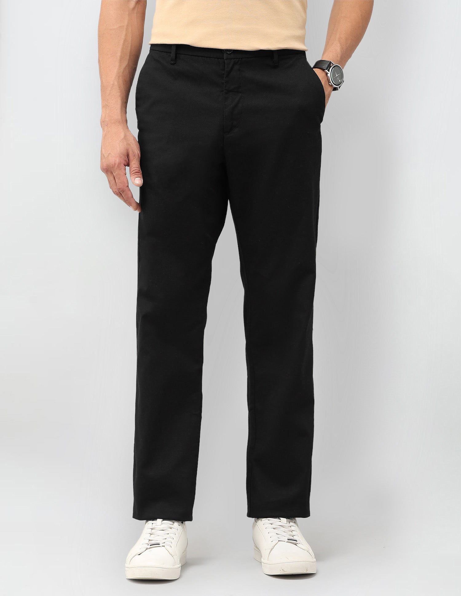 Slim Fit Heathered Trousers