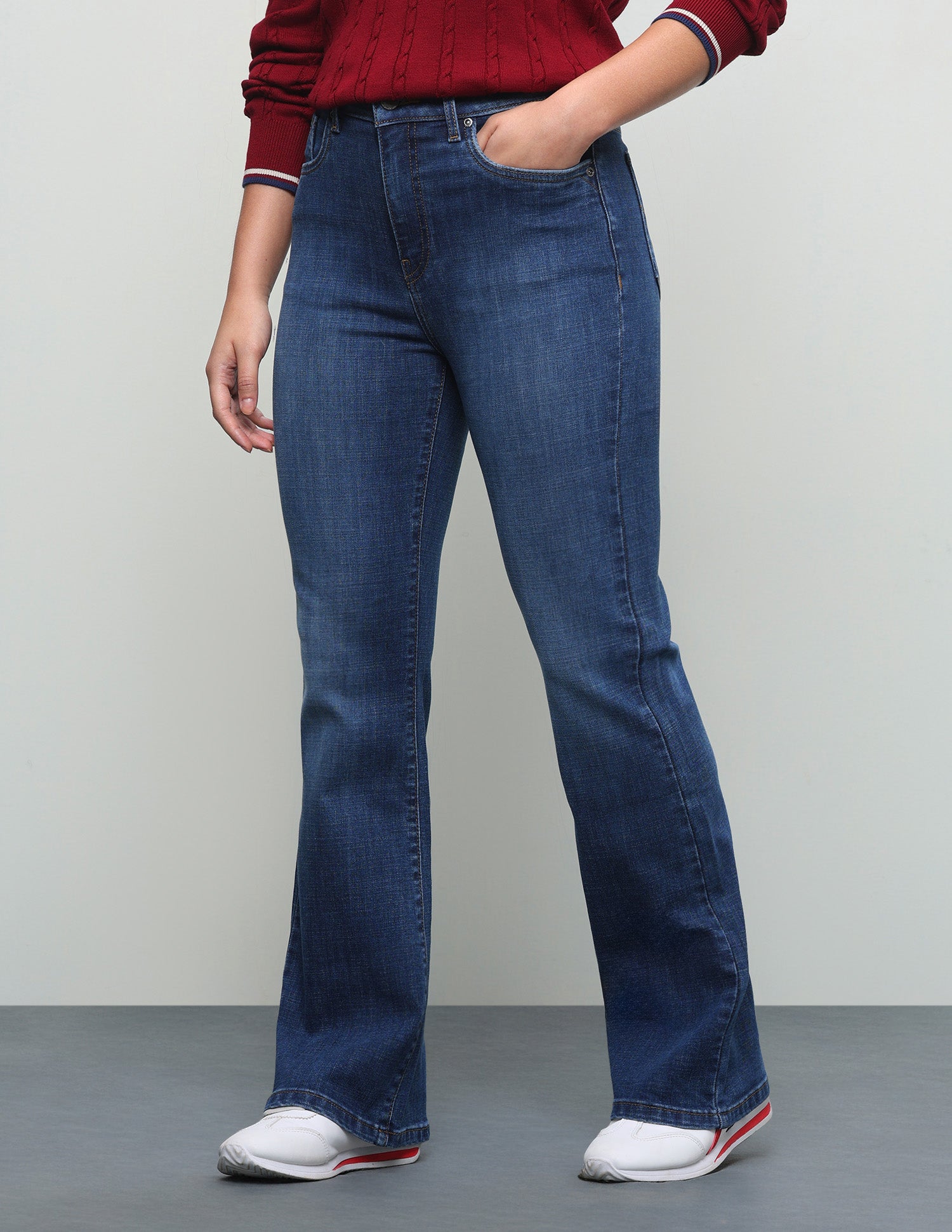 High Rise Bootcut Fit Jeans Dark Blue - U.S. Polo Assn. India | Large