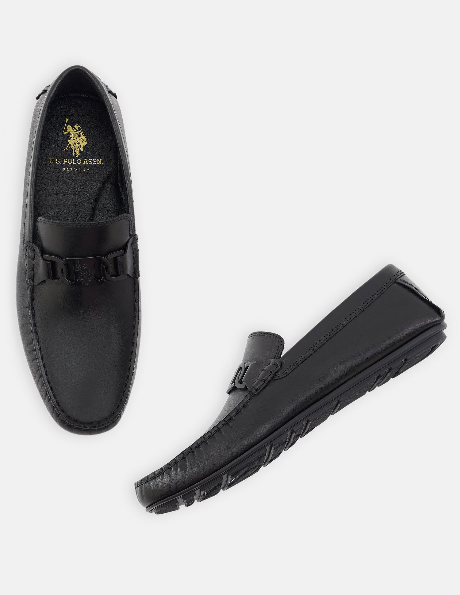 Emino Leather Loafers Black - U.S. Polo Assn. India | Large