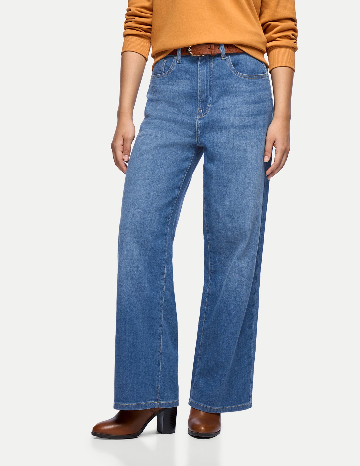 Wide Leg Fit Blue Light Weight Jeans Blue - U.S. Polo Assn. India | Large