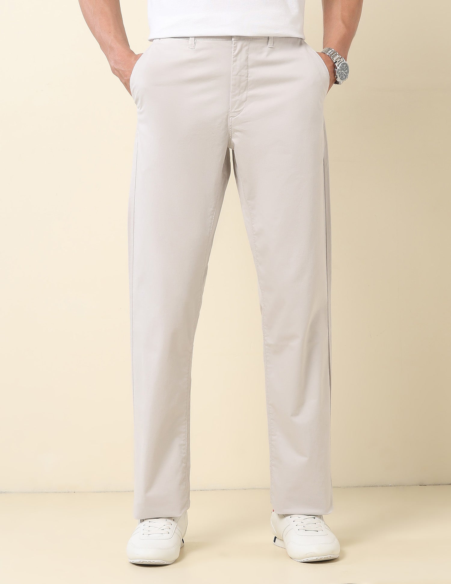 Riley Straight Fit Twill Trousers