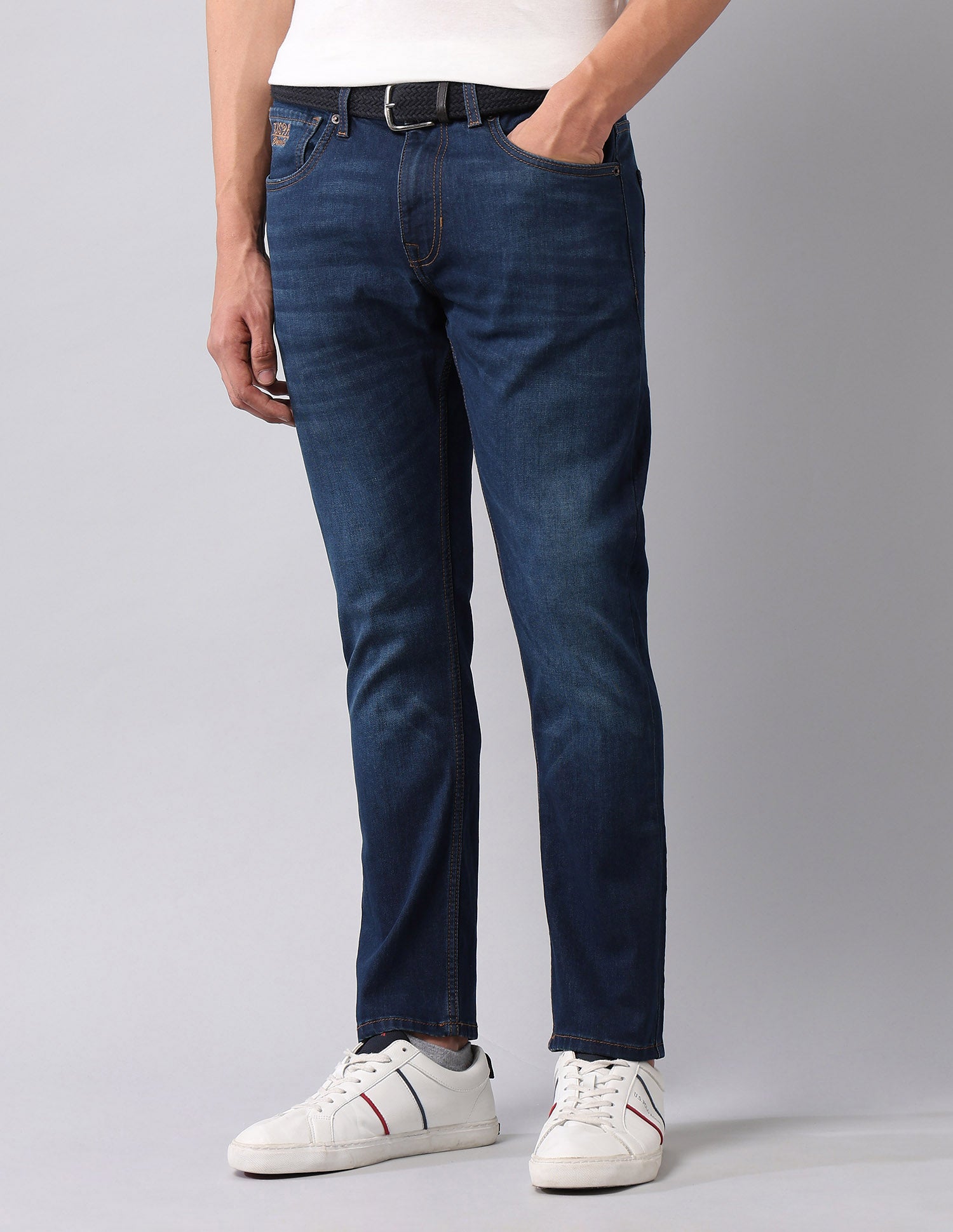 Henry Tapered Fit Blue Jeans Dark Blue - U.S. Polo Assn. India | Large