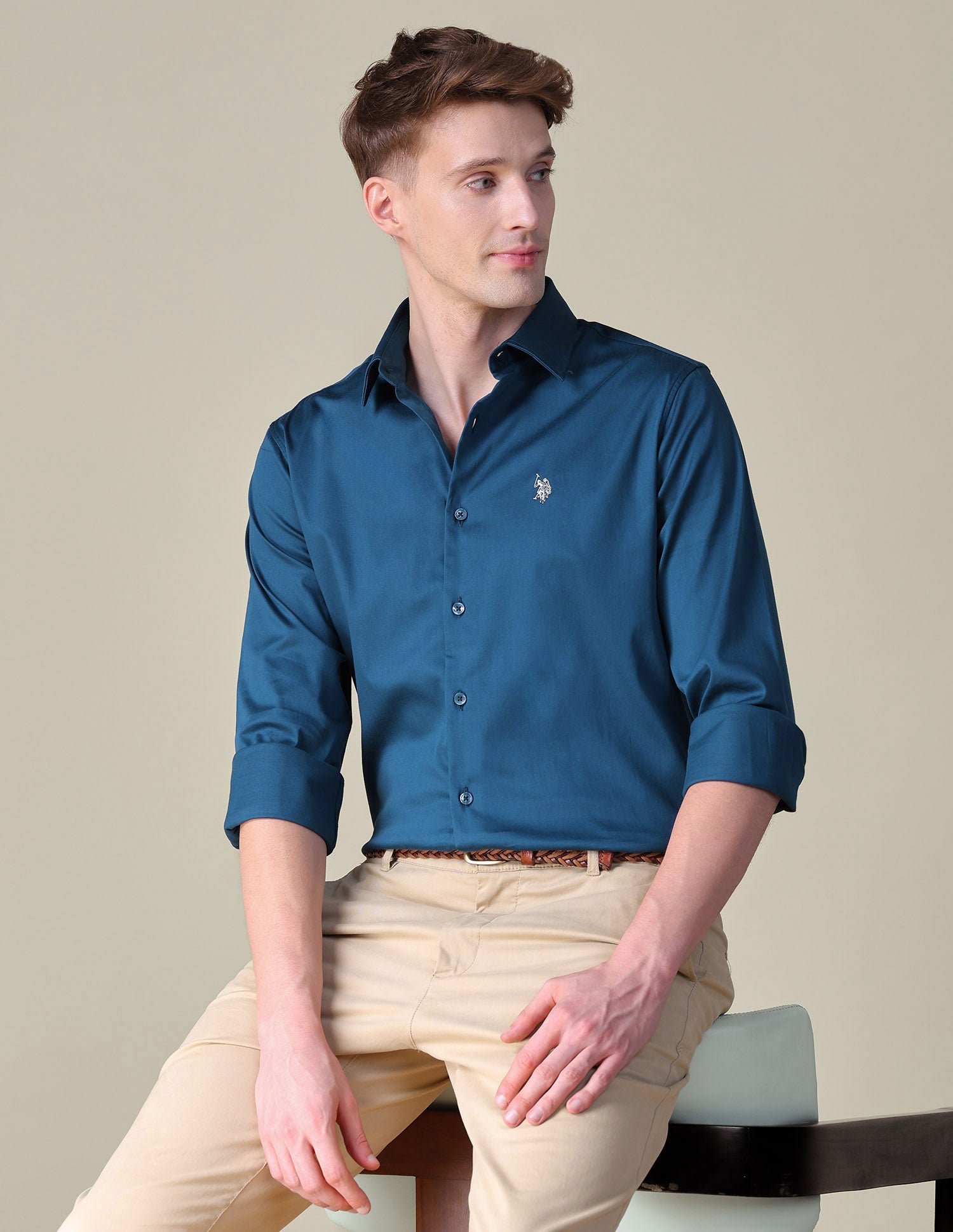 Satin Tailored Fit Shirt