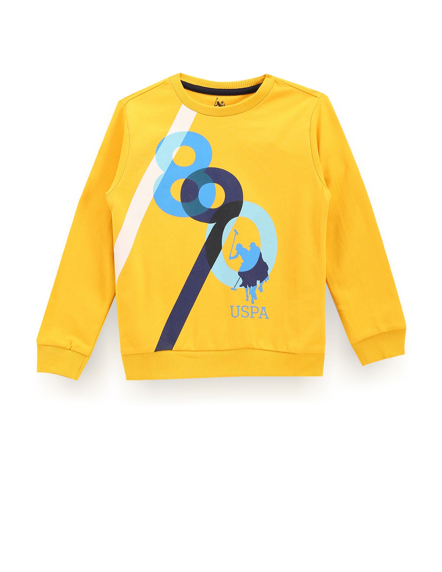 Boys Graphic Print Sweatshirt Yellow - U.S. Polo Assn. India | Large