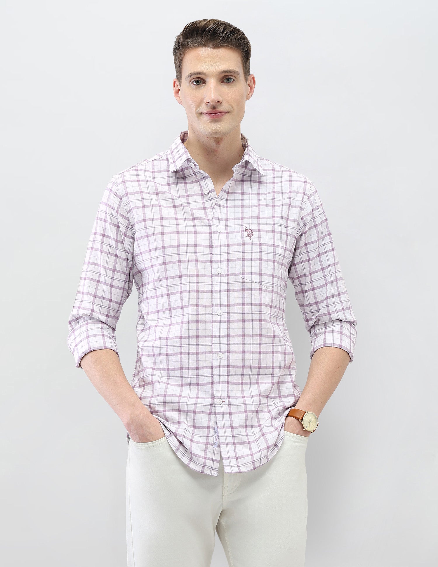 Windowpane Checked Casa De Campo Shirt