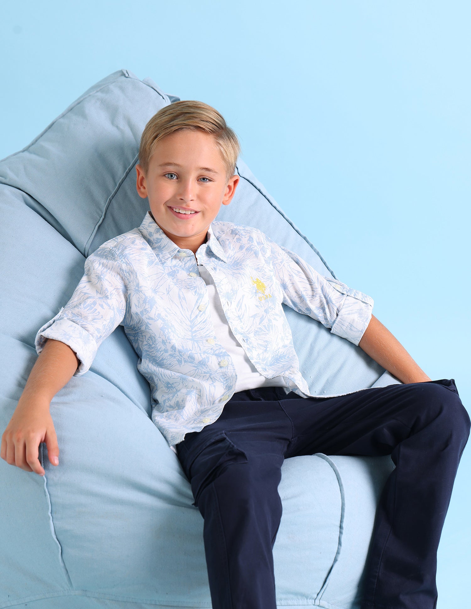 Boys Tropical Print Shirt