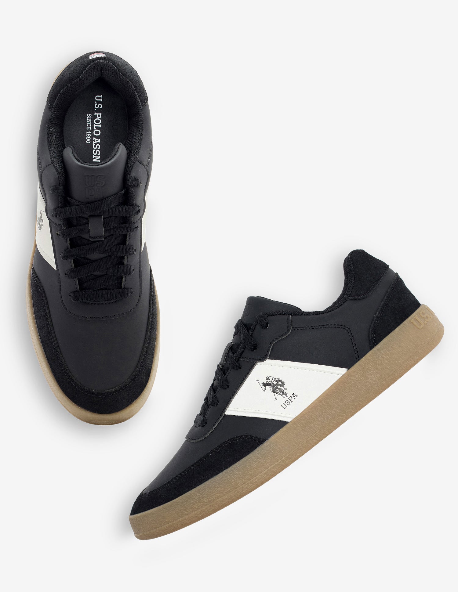 Carson Colour Blocked Sneakers Black - U.S. Polo Assn. India | Large
