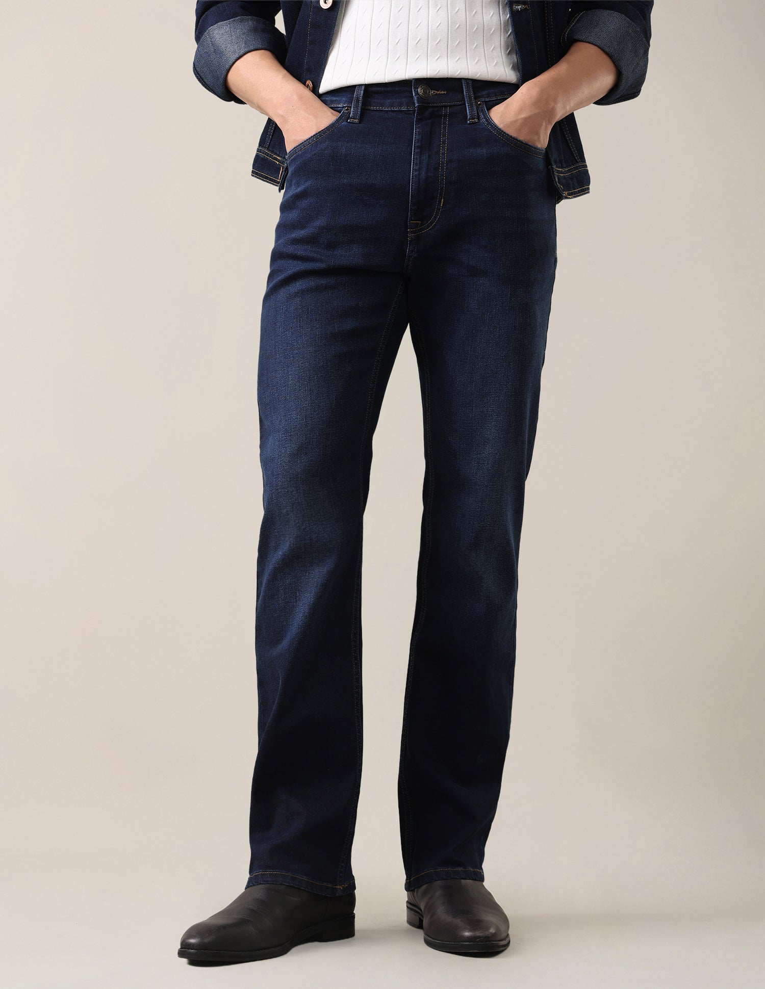 Connor Bootcut Fit Blue Jeans Dark Indigo - U.S. Polo Assn. India | Large