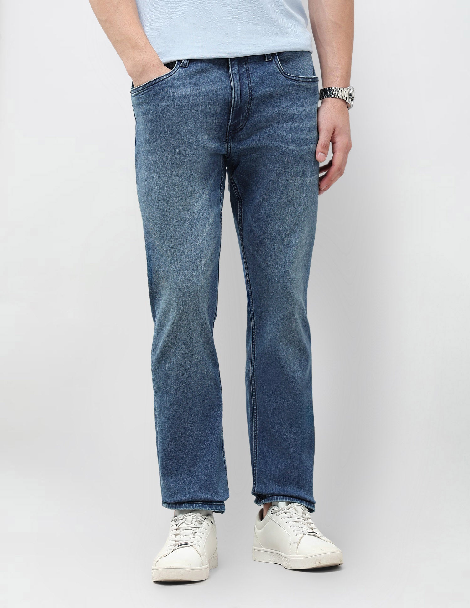 Harold Slim Straight Fit Blue Jeans