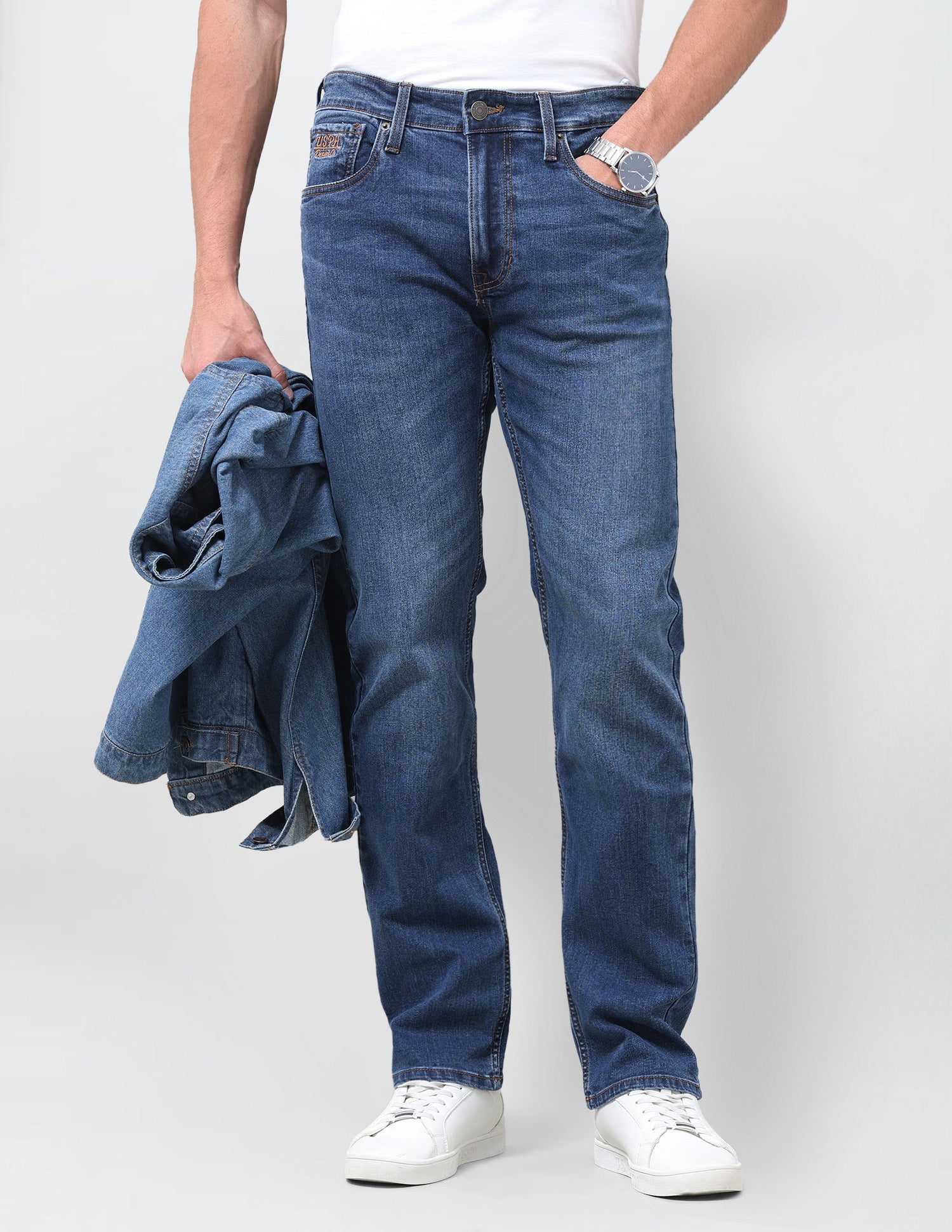 Harold Slim Straight Fit Blue Jeans