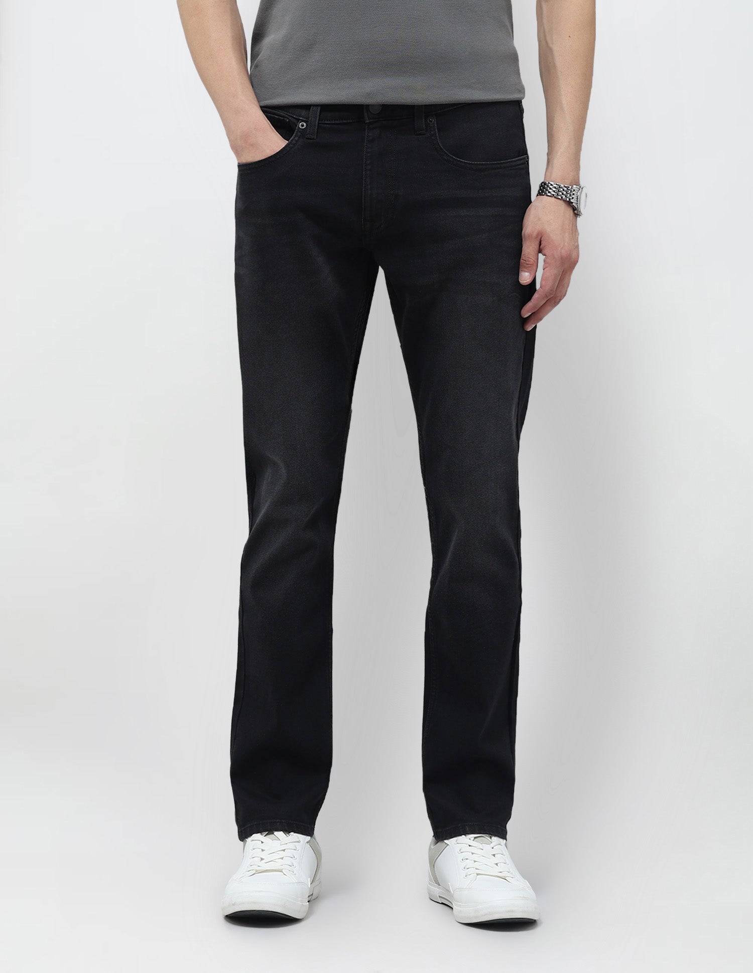 Brandon Slim Tapered Fit Whiskered Jeans