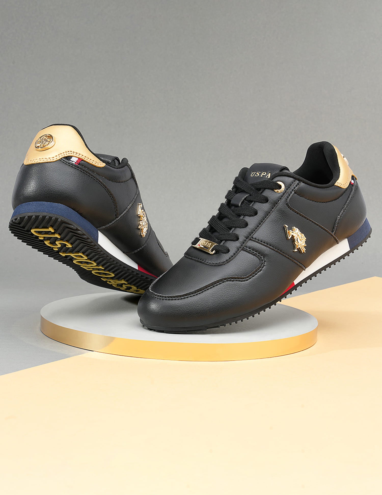 Sorrento Retro Sneakers Shoes Black - U.S. Polo Assn. India | Large