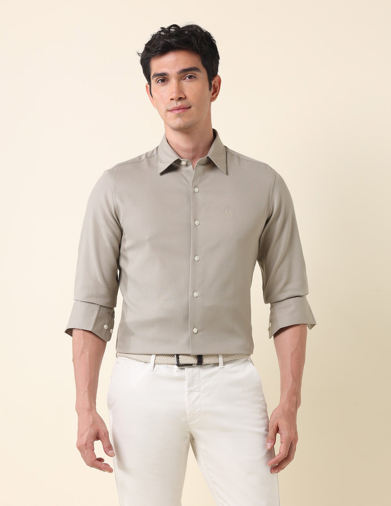 Solid Tailored Fit Shirt