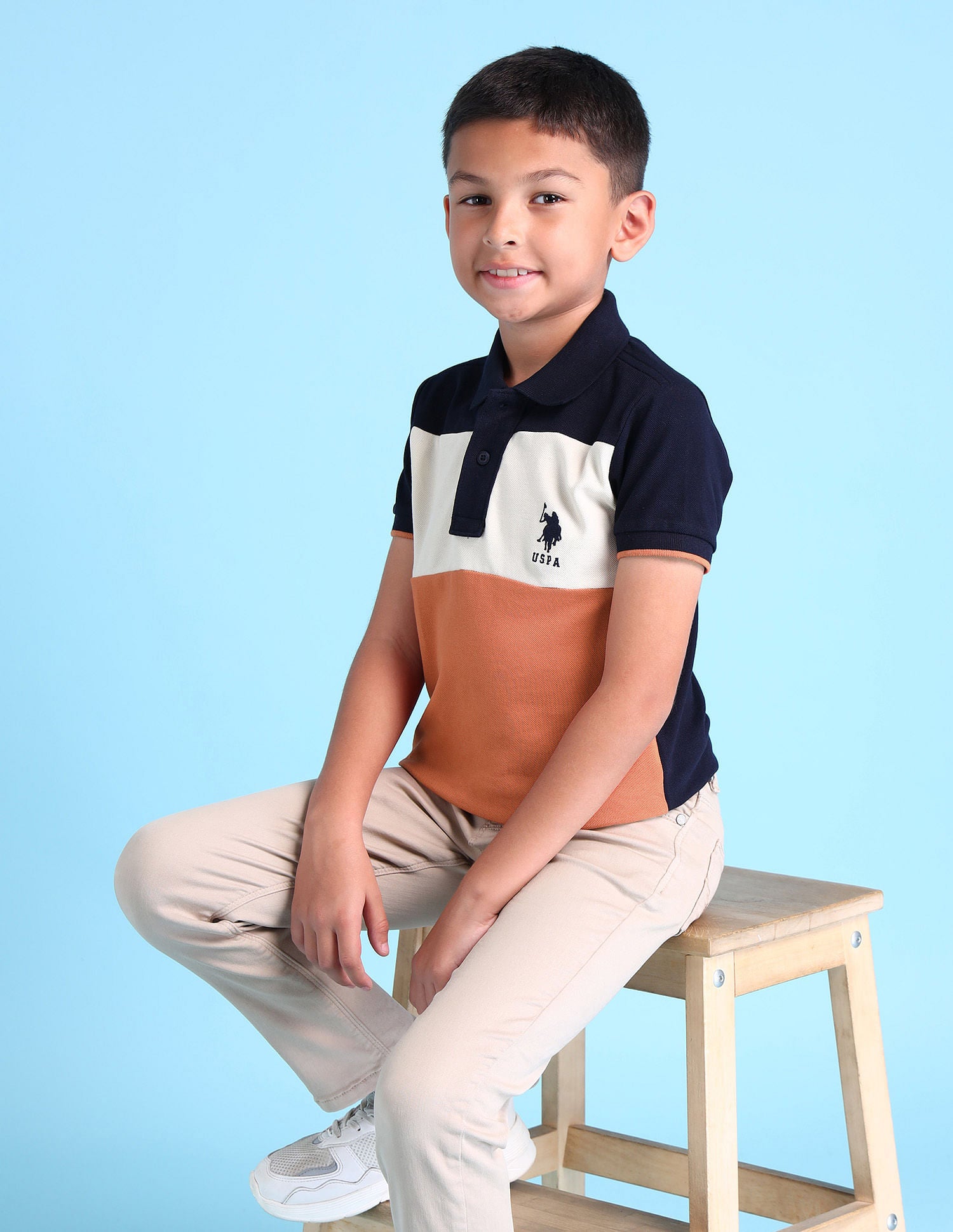 Boys Colourblocked Polo Shirt