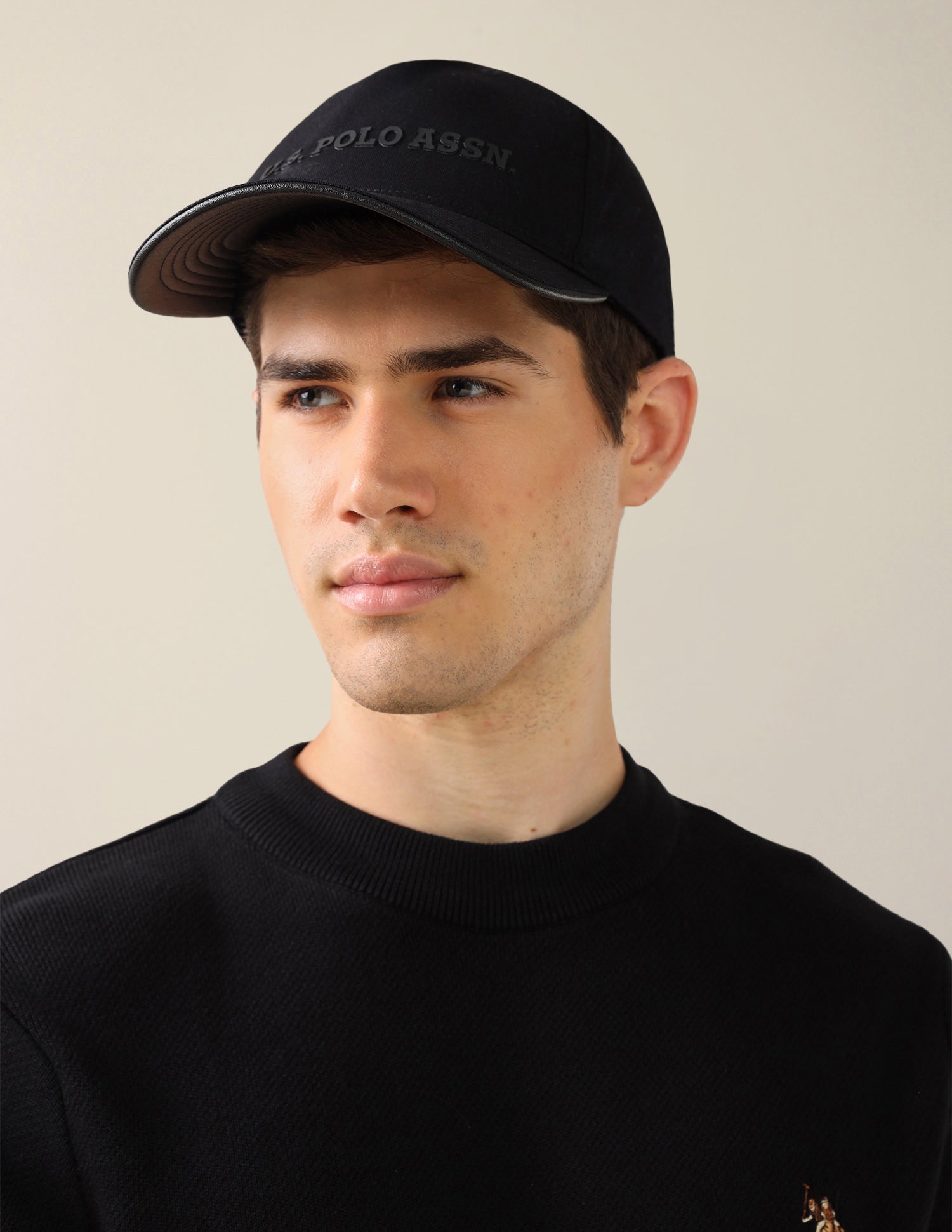 Brand Embossed Twill Cap Black - U.S. Polo Assn. India | Large