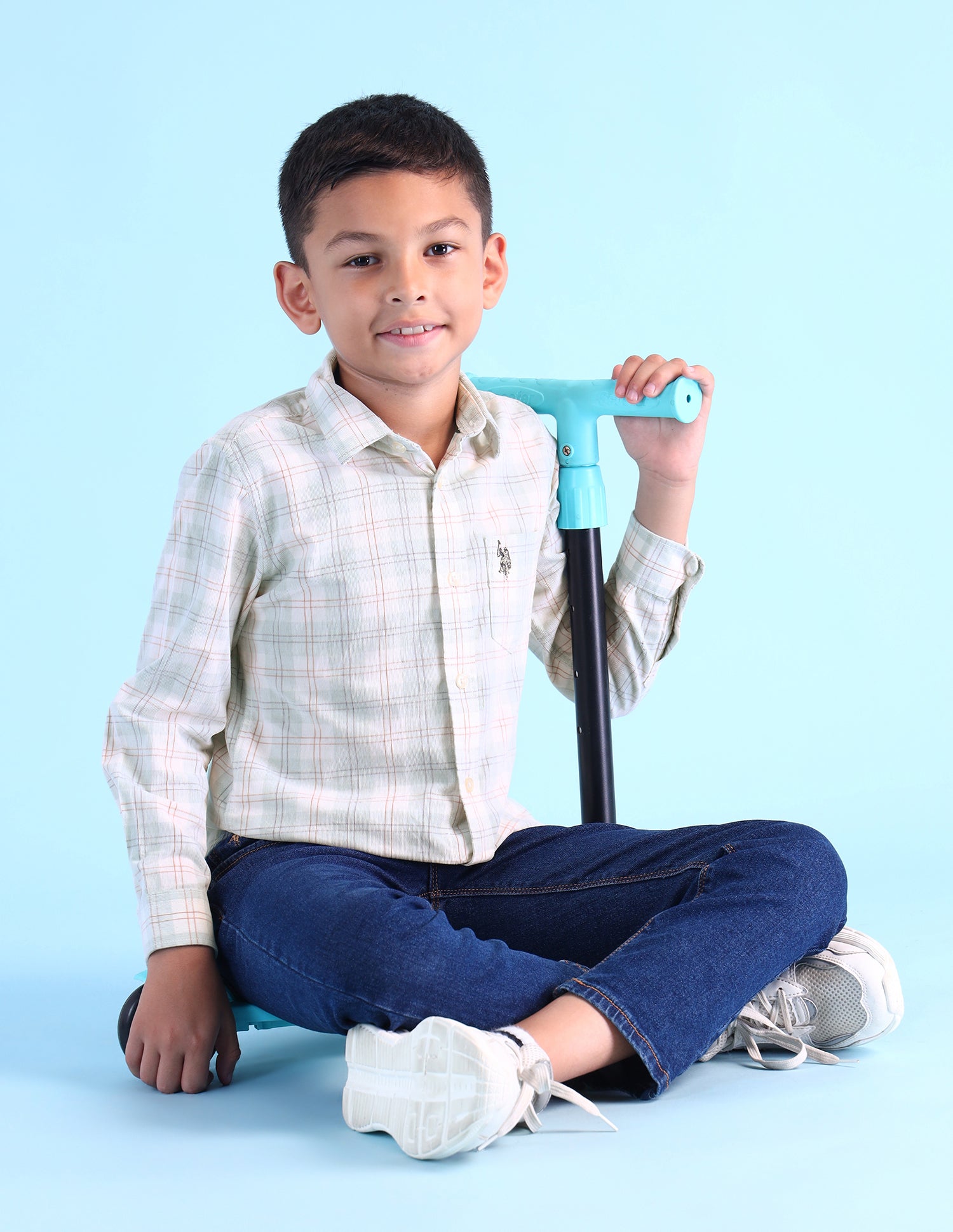 Boys Plaid Checked Regular Fit Shirt