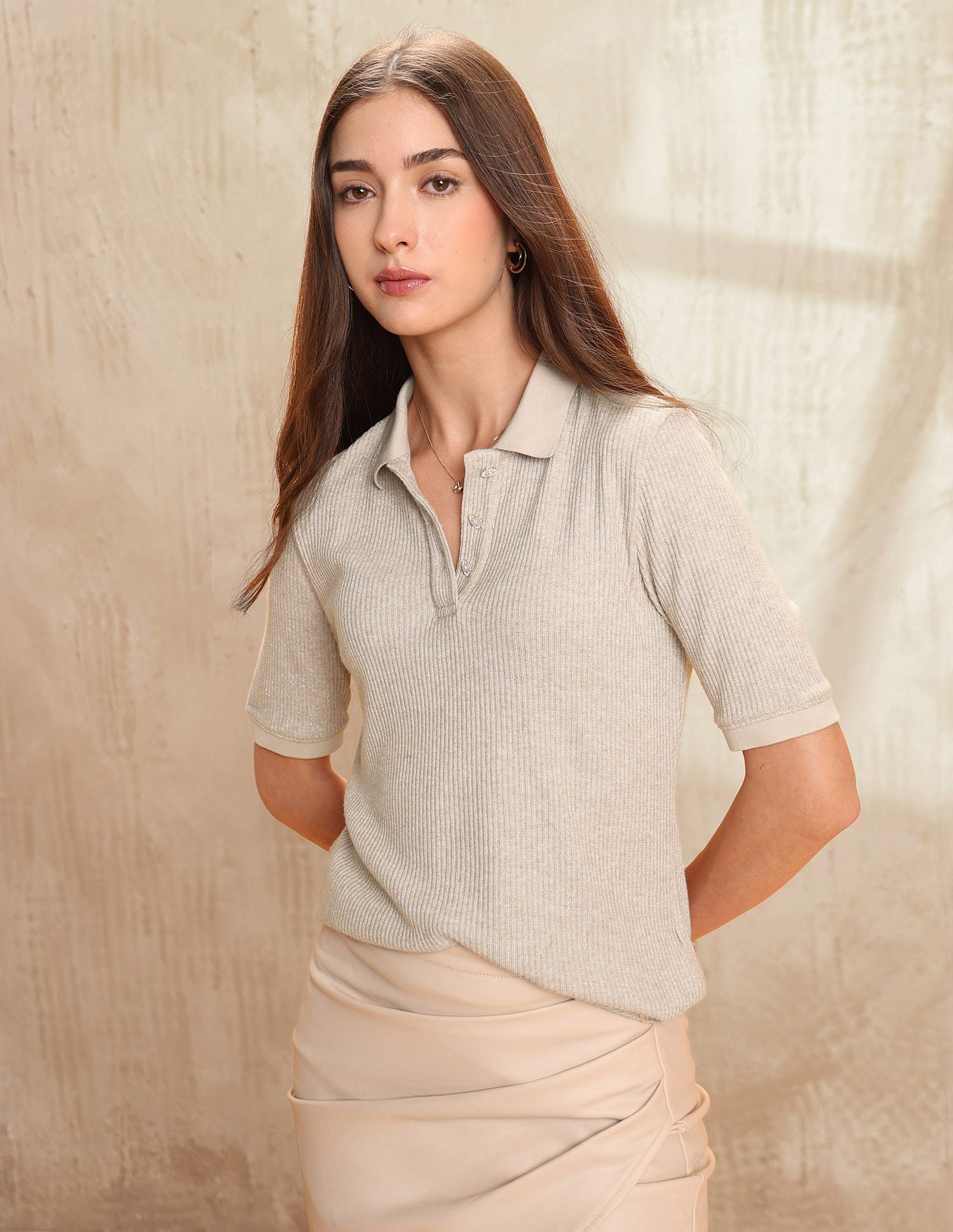 Regular Fit Textured Polo Shirt