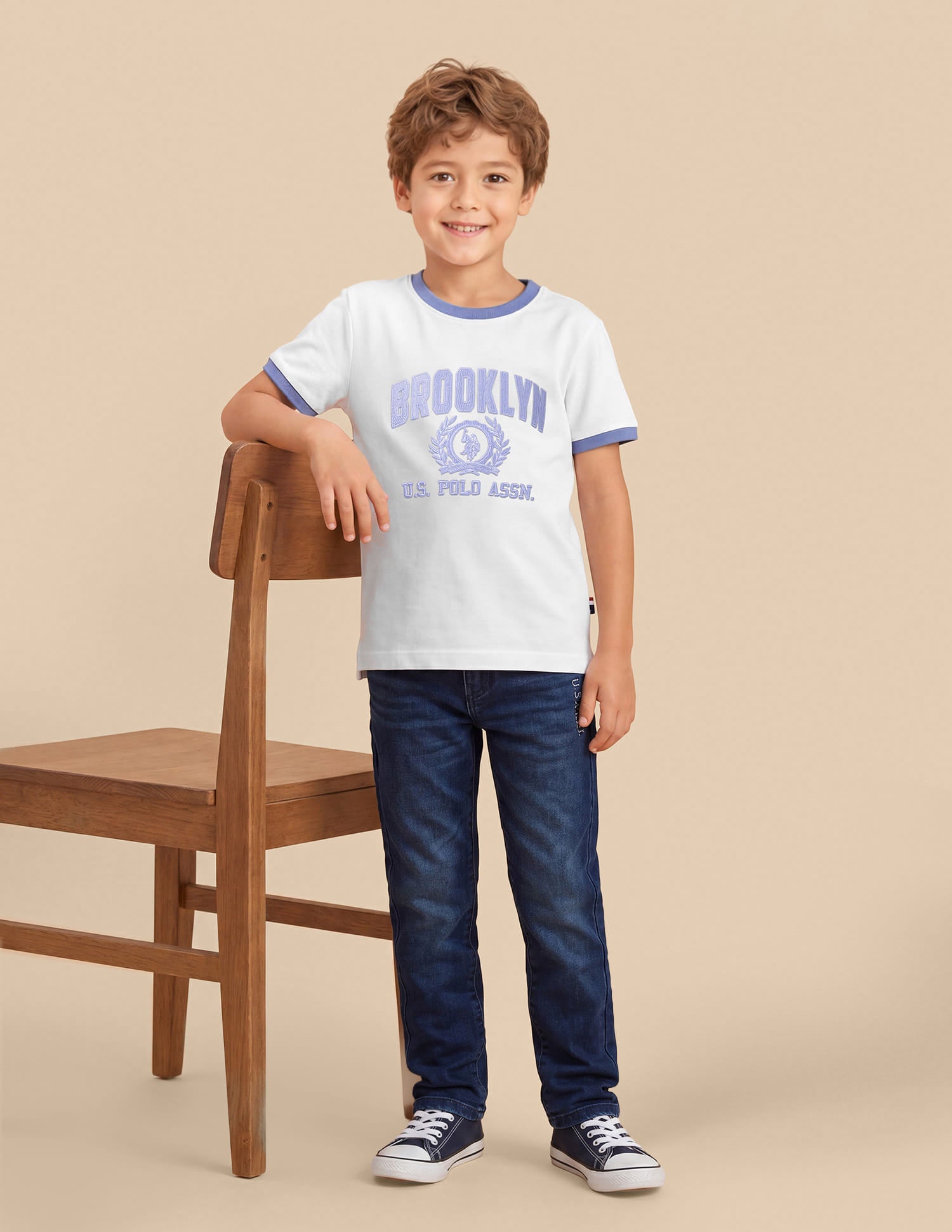 Typography Printed Regular Fit T-Shirt White - U.S. Polo Assn. India | Large