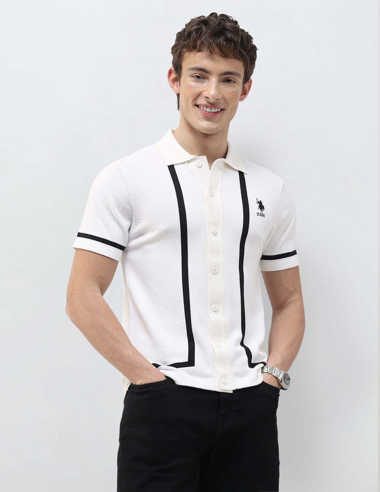 Knitted Slim Fit Shirt