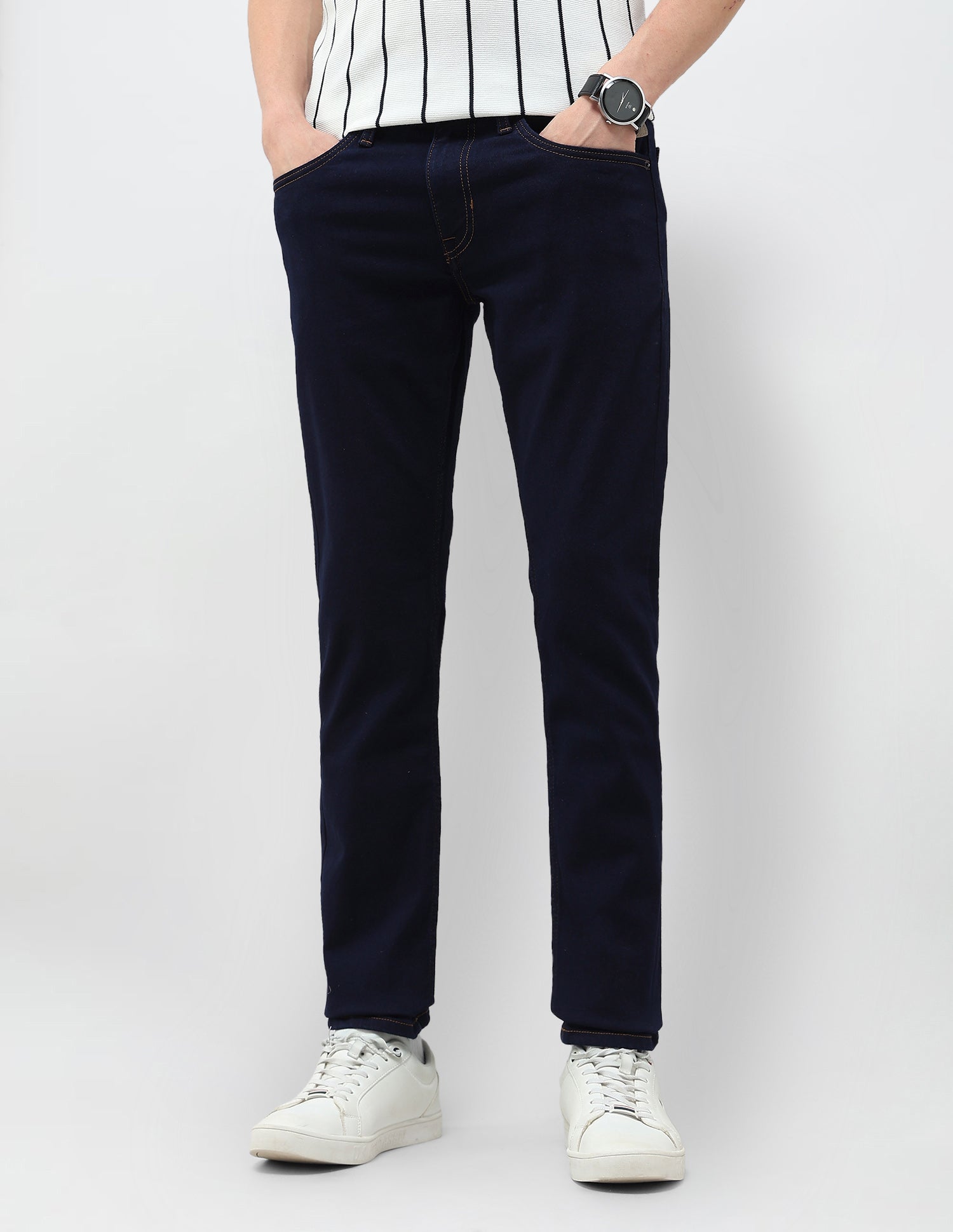 Brandon Slim Tapered Fit Blue Jeans