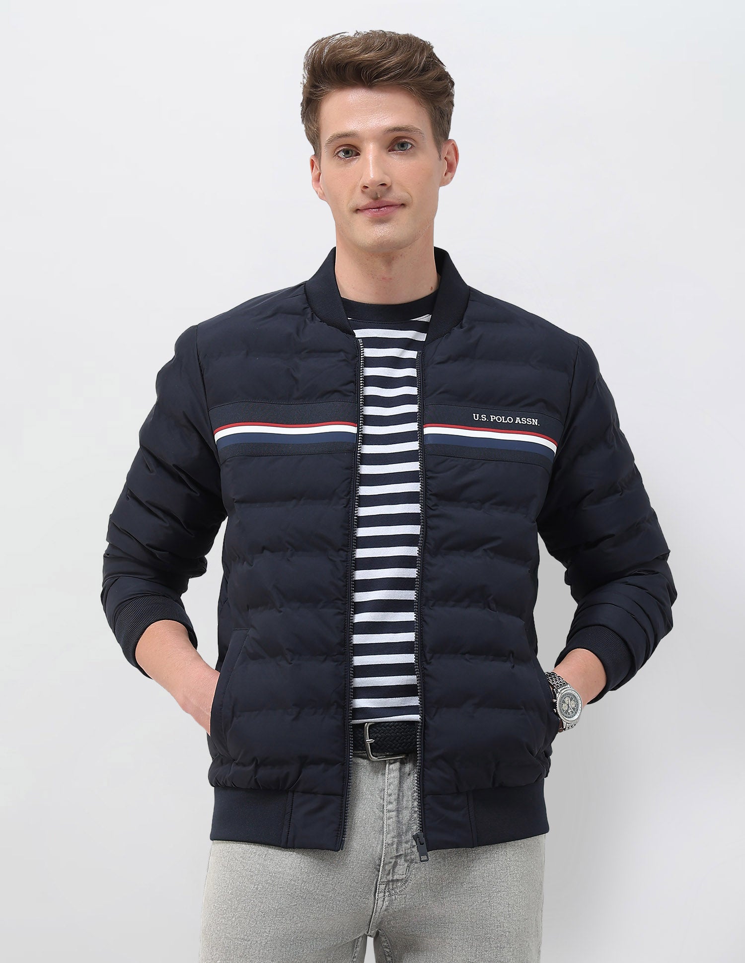 Puffer Baseball Collar Regular Fit Jacket