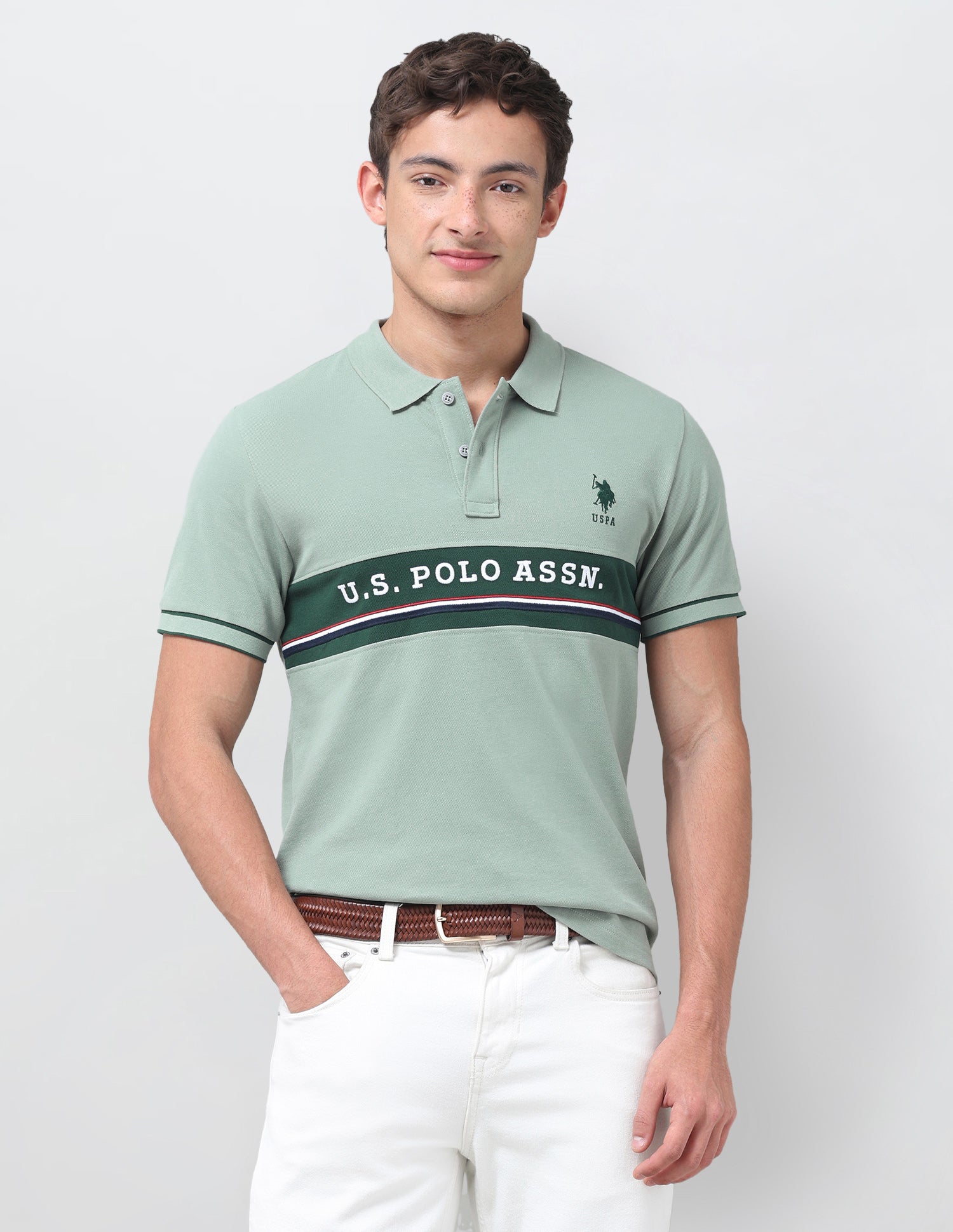 Brand Embroidered Regular Fit Polo Shirt