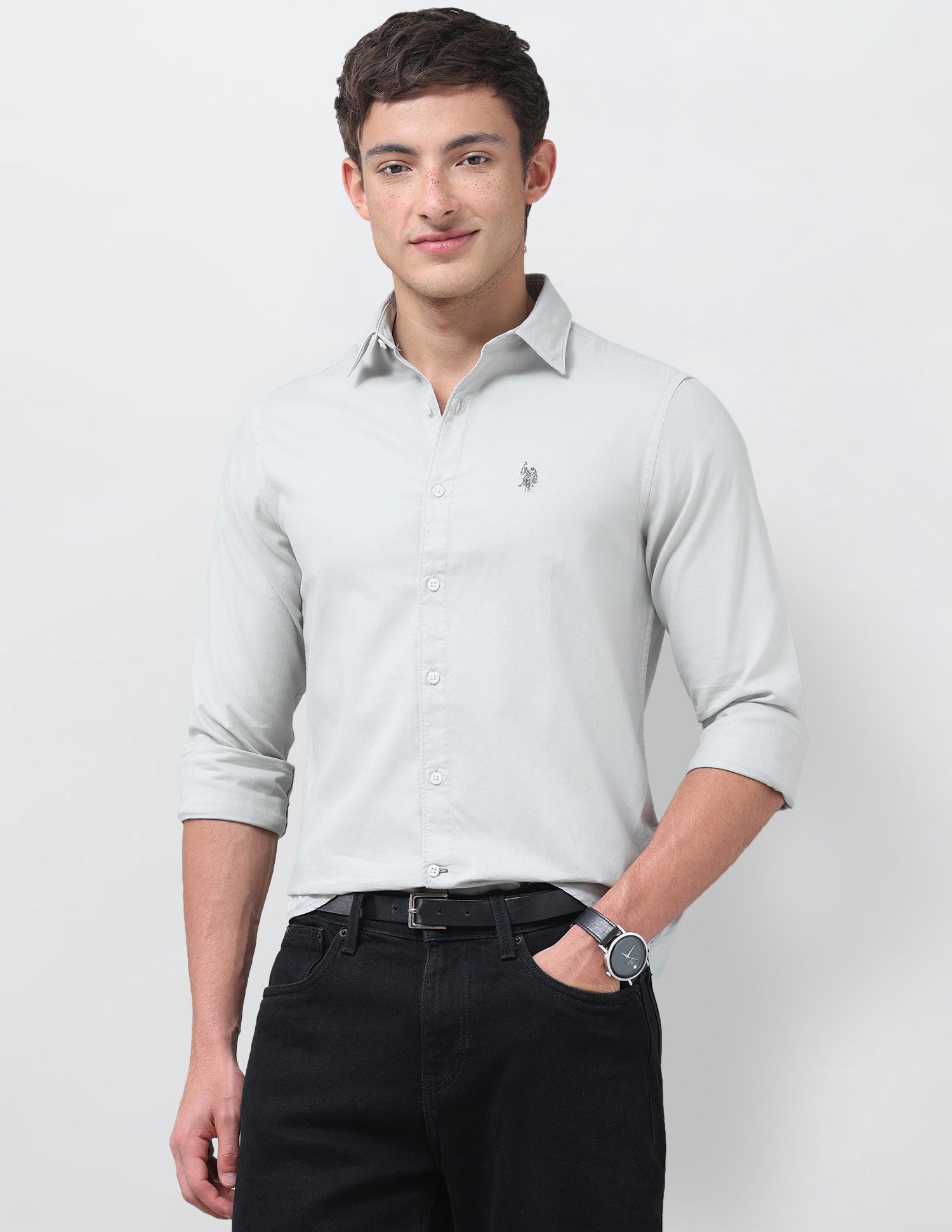 Solid Tailored Fit Shirt