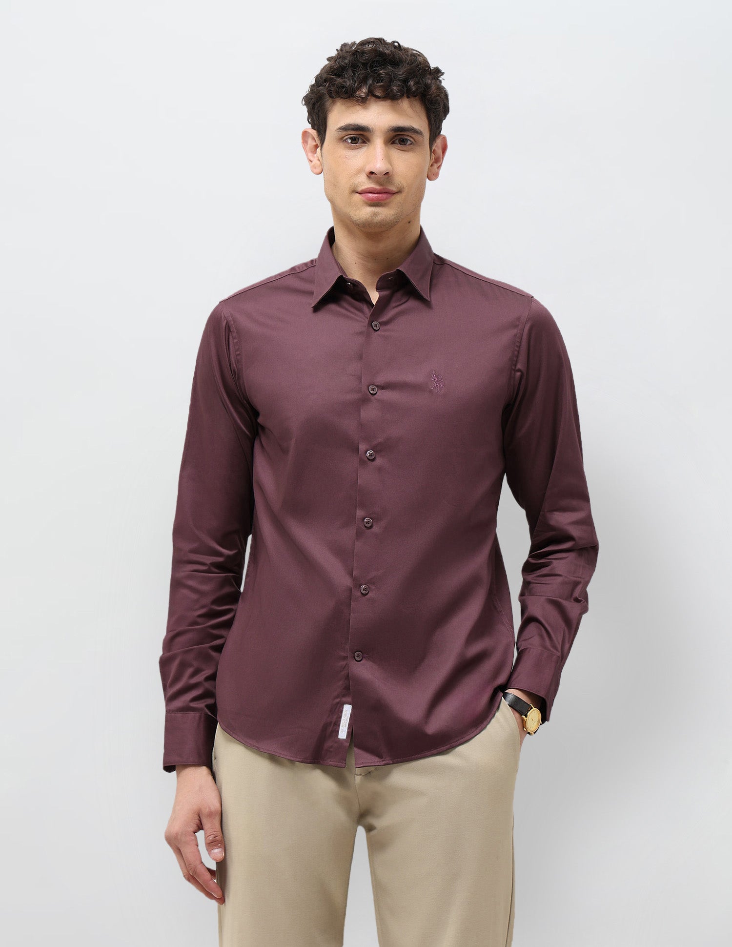 Satin Tailored Fit Shirt