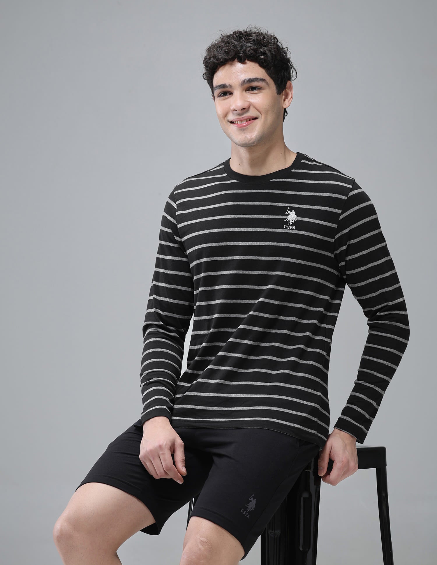 Crew Neck Stripe I689 Lounge T-Shirt - Pack Of 1