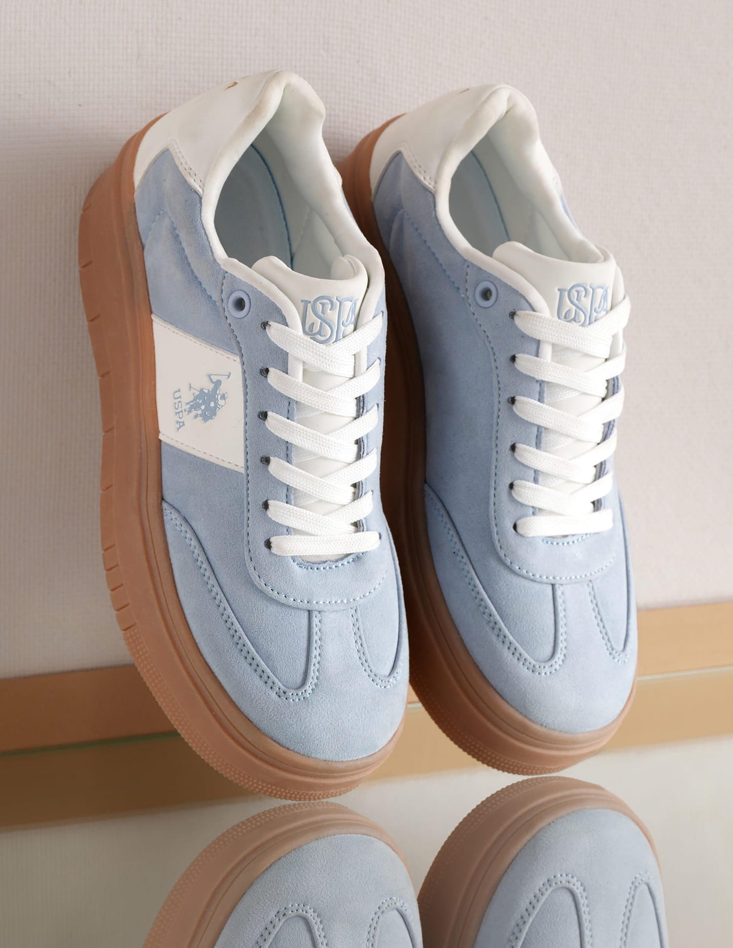 Women Colourblocked Zaira Sneakers Light Blue - U.S. Polo Assn. India | Large