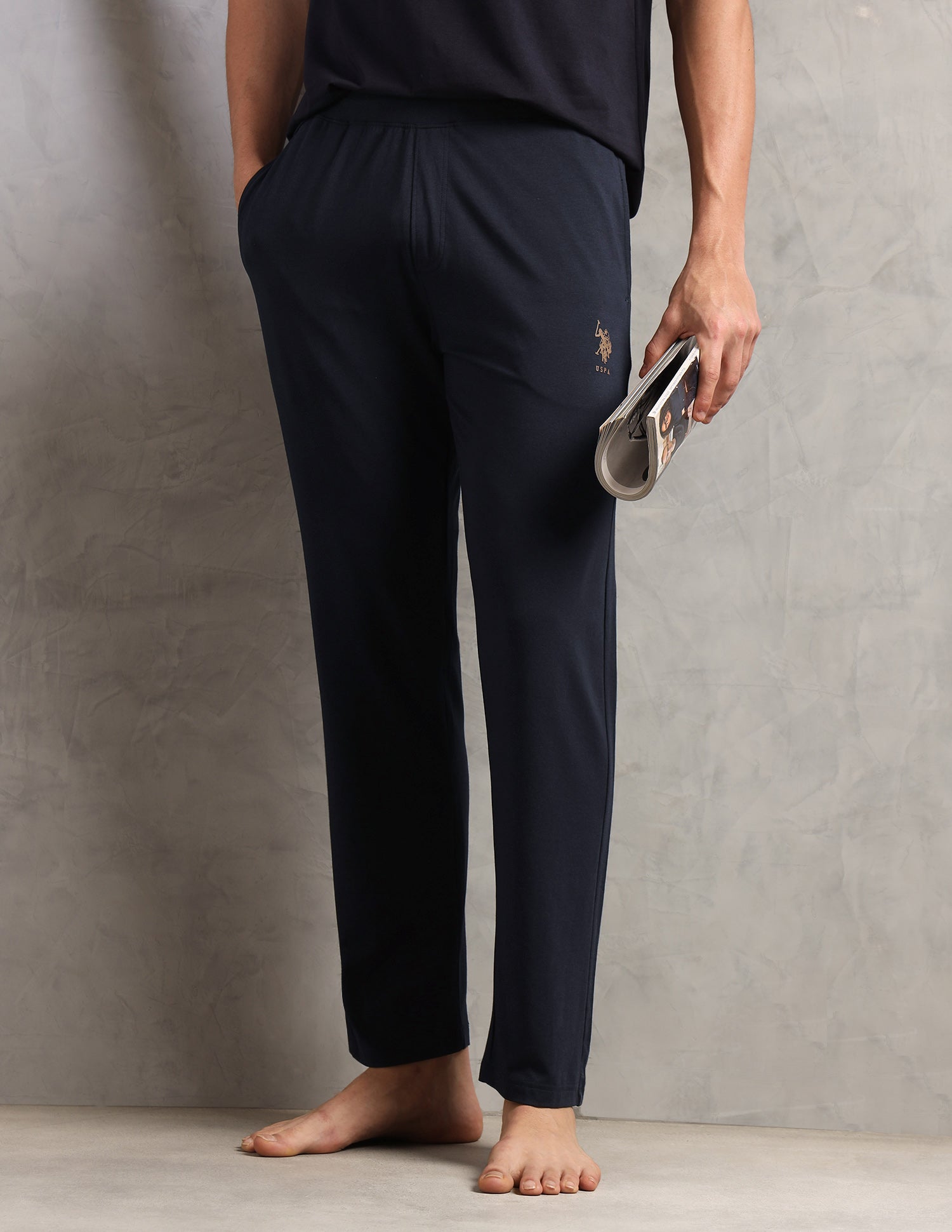 Relaxed Fit Breathable PR001-PL - Lounge Pants Pack Of 1 Navy - U.S. Polo Assn. India | Large
