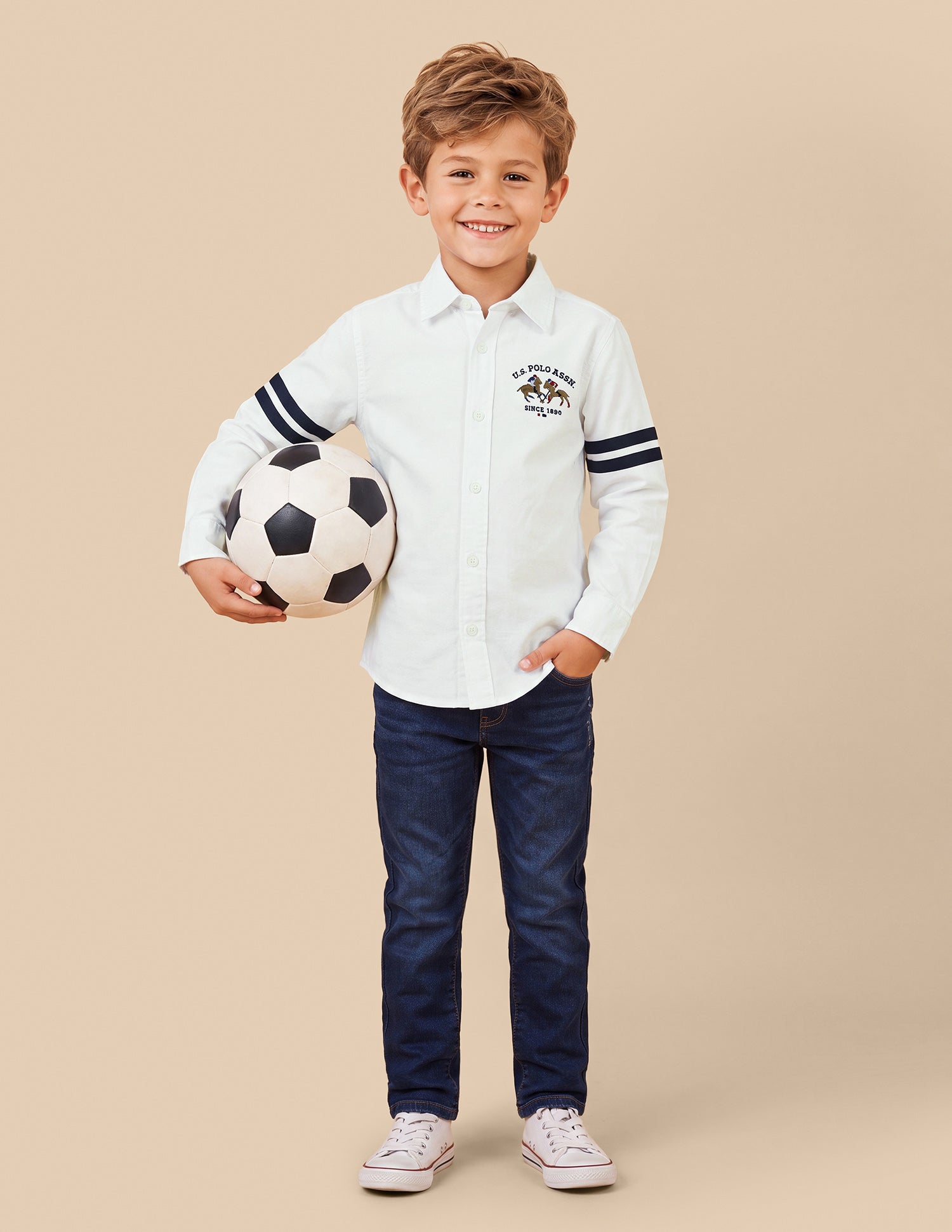 Solid Regular Fit Shirt White - U.S. Polo Assn. India | Large