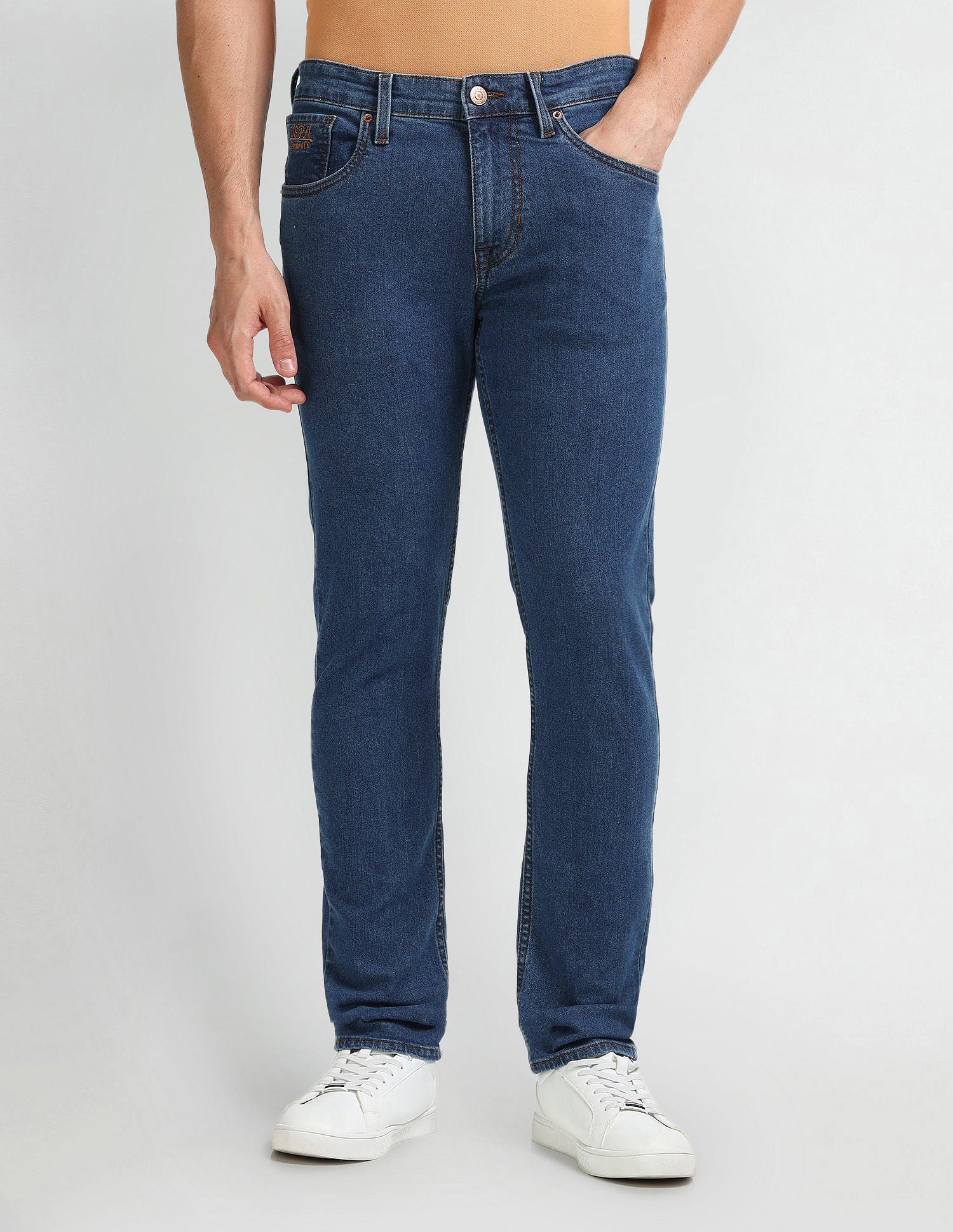Brandon Slim Tapered Blue Jeans Blue - U.S. Polo Assn. India | Large