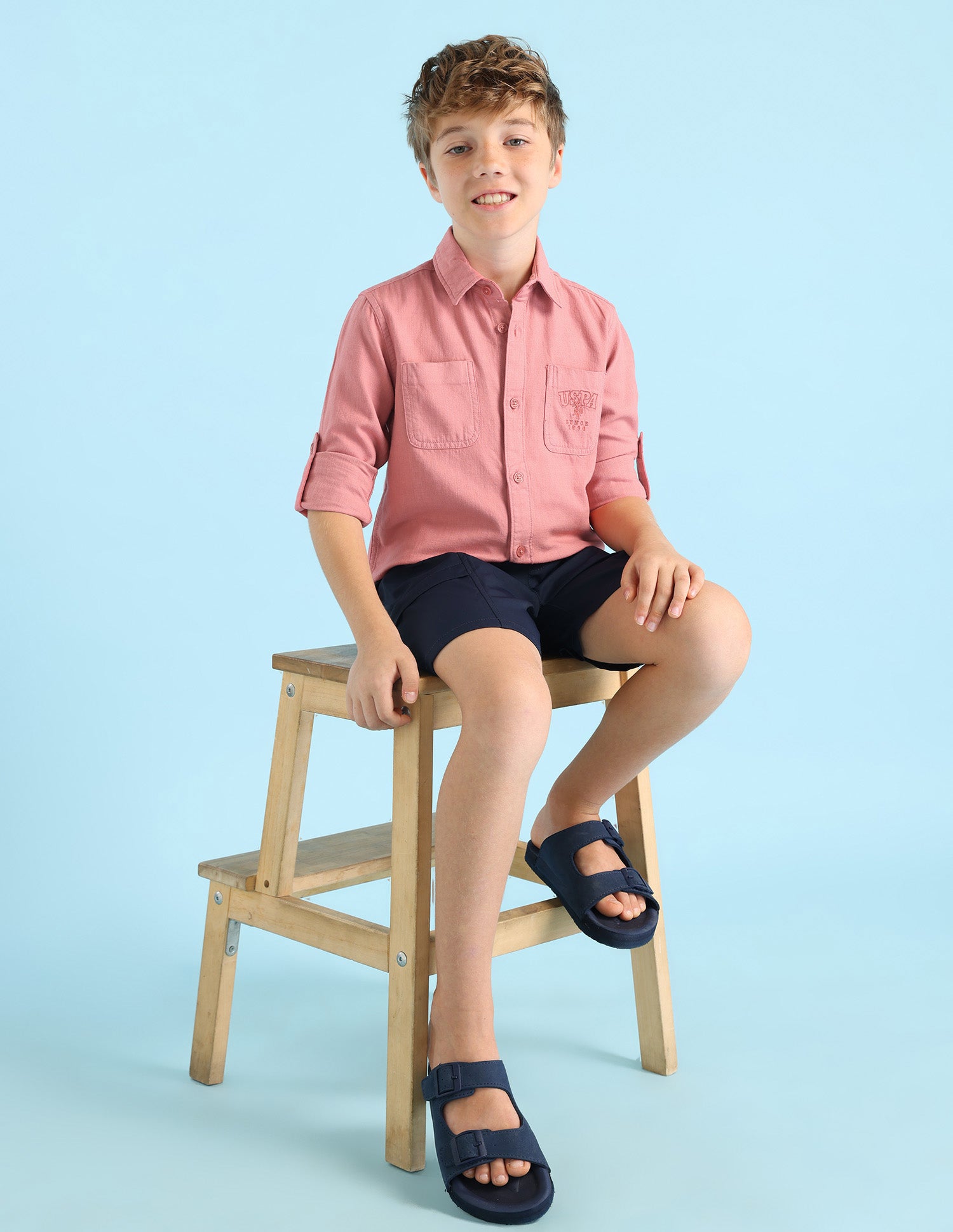 Boys Solid Regular Fit Shirt
